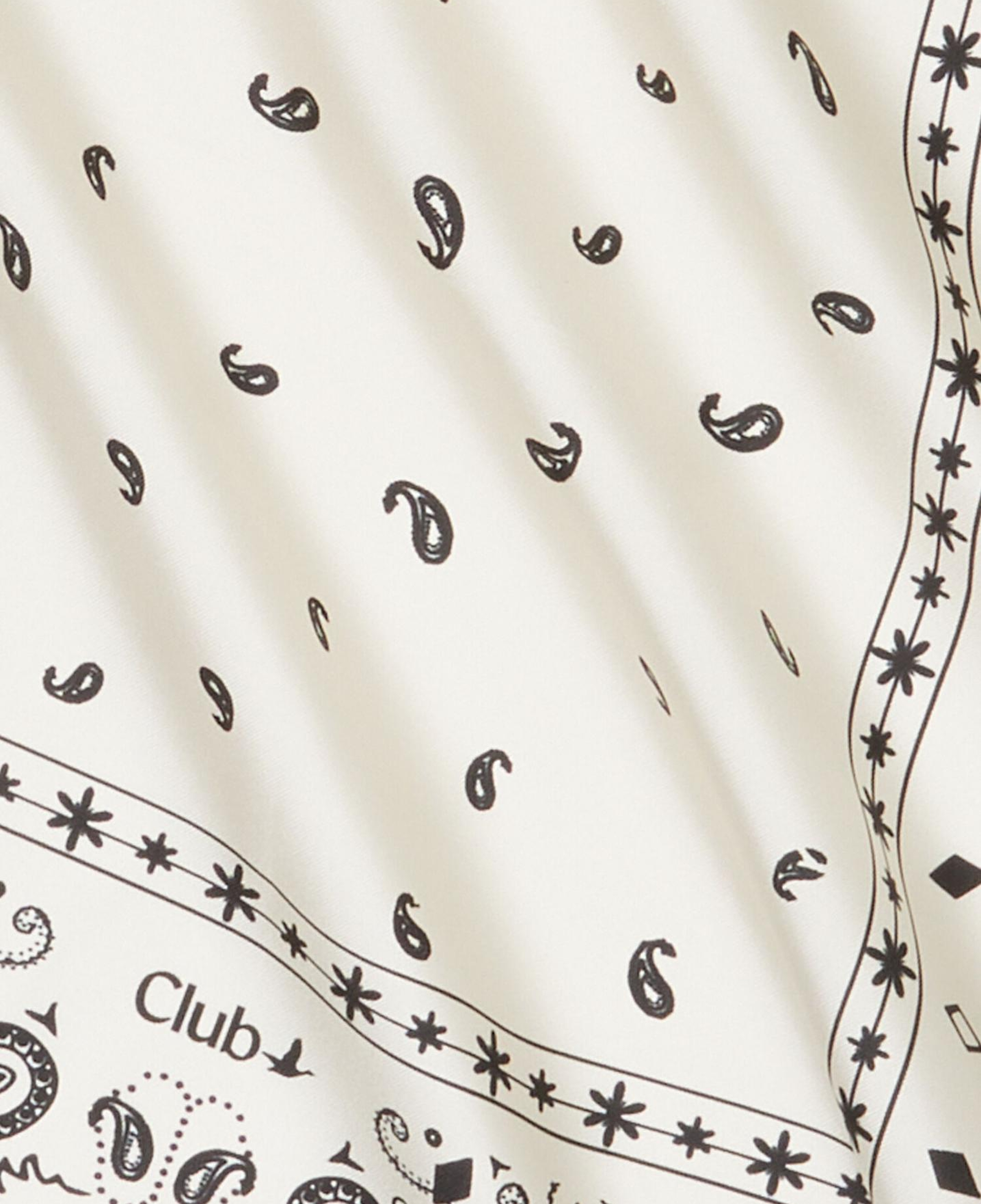 Beymen Club Kadın Kırık Beyaz Şal Desenli İpek Eşarp