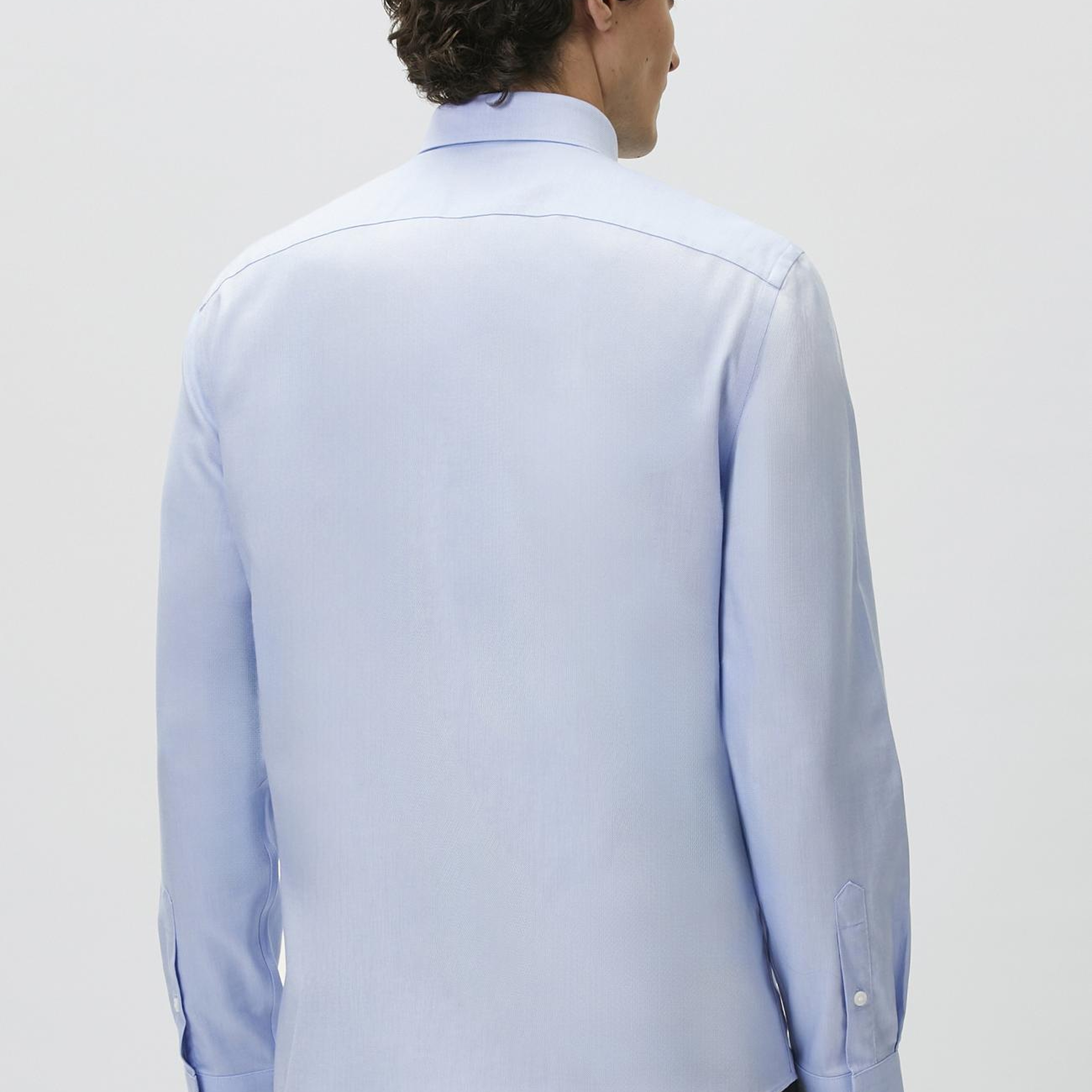 Network Erkek Slim Fit Mavi Non-iron Oxford Gömlek