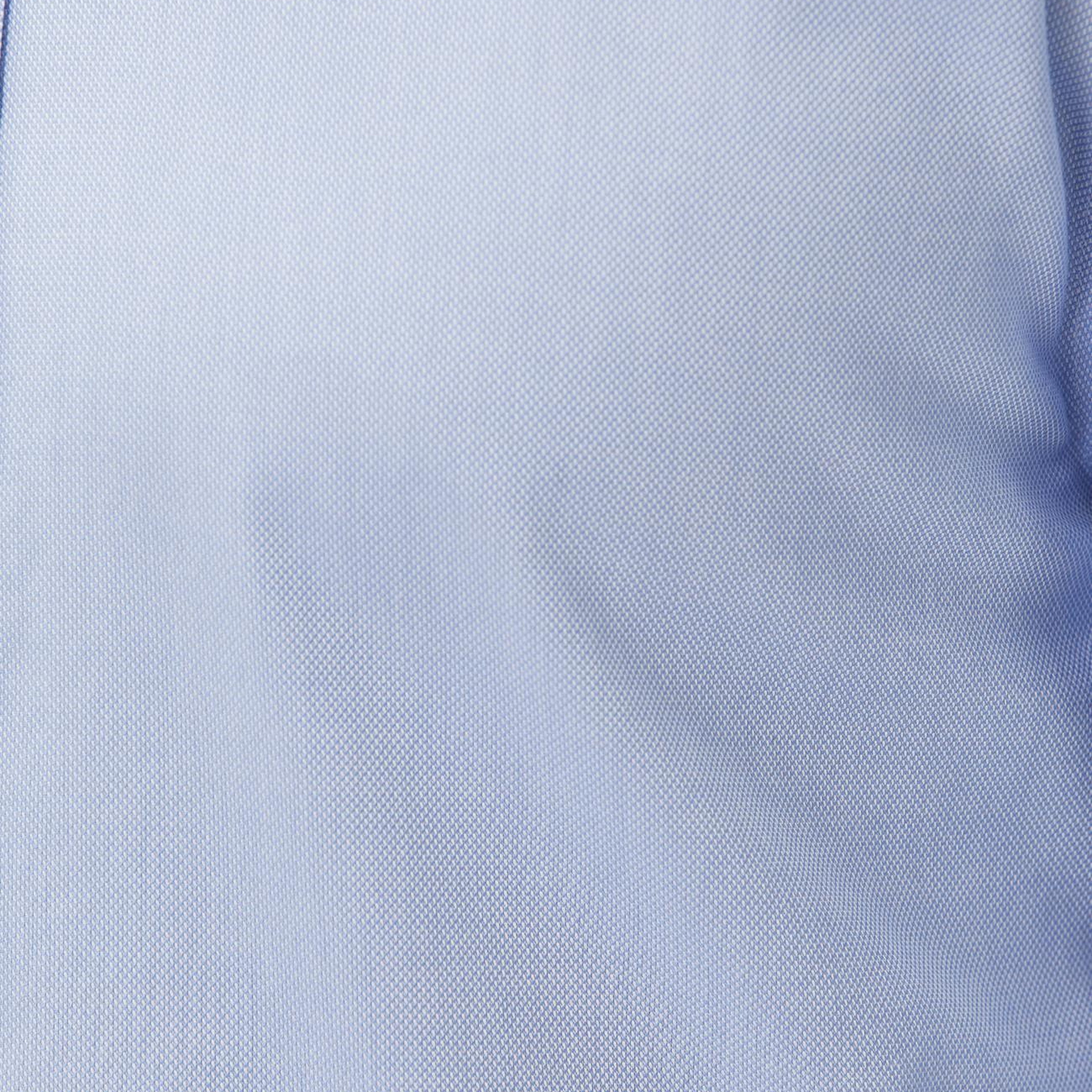 Network Erkek Slim Fit Mavi Non-iron Oxford Gömlek