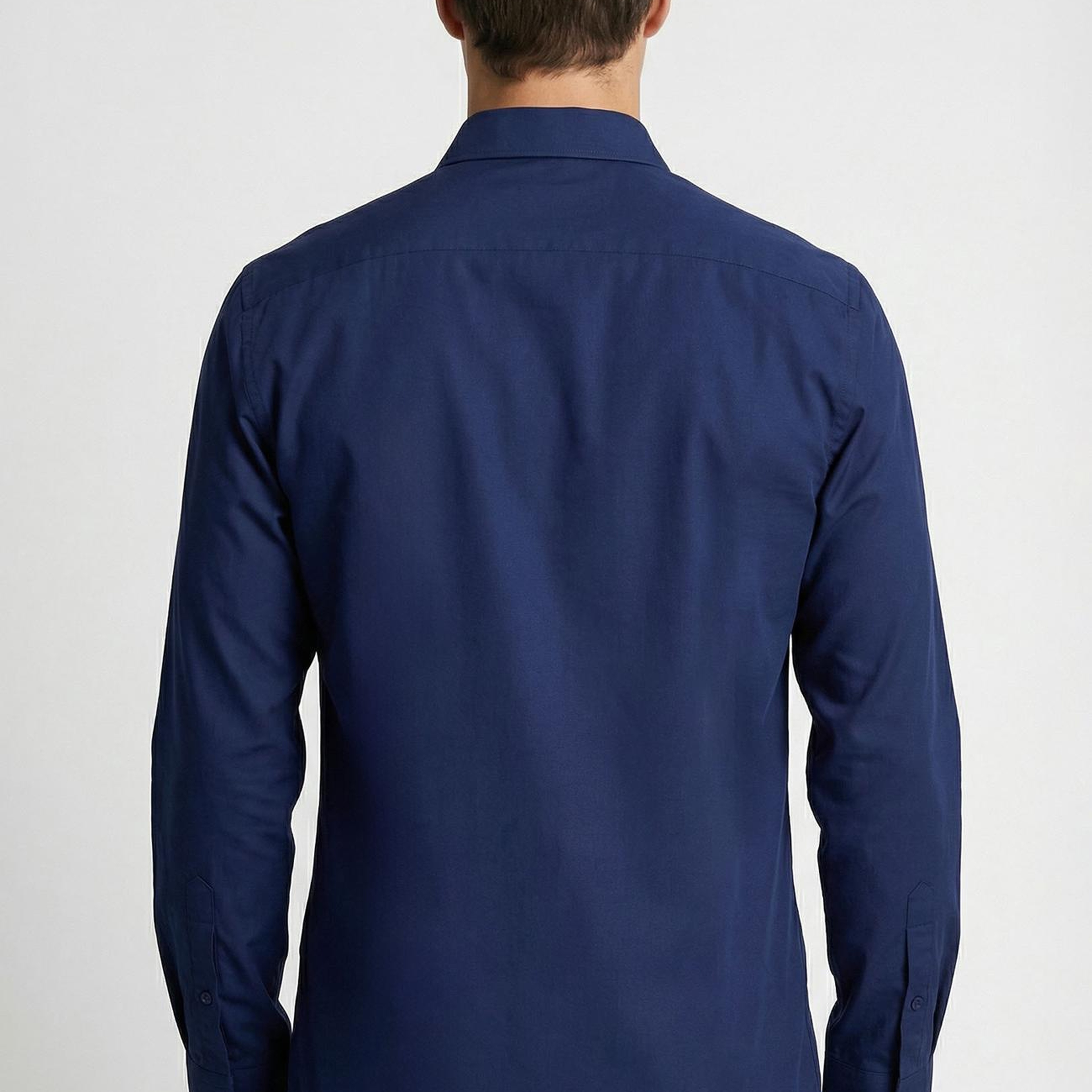 Network Erkek Slim Fit Lacivert Non-iron Oxford Gömlek