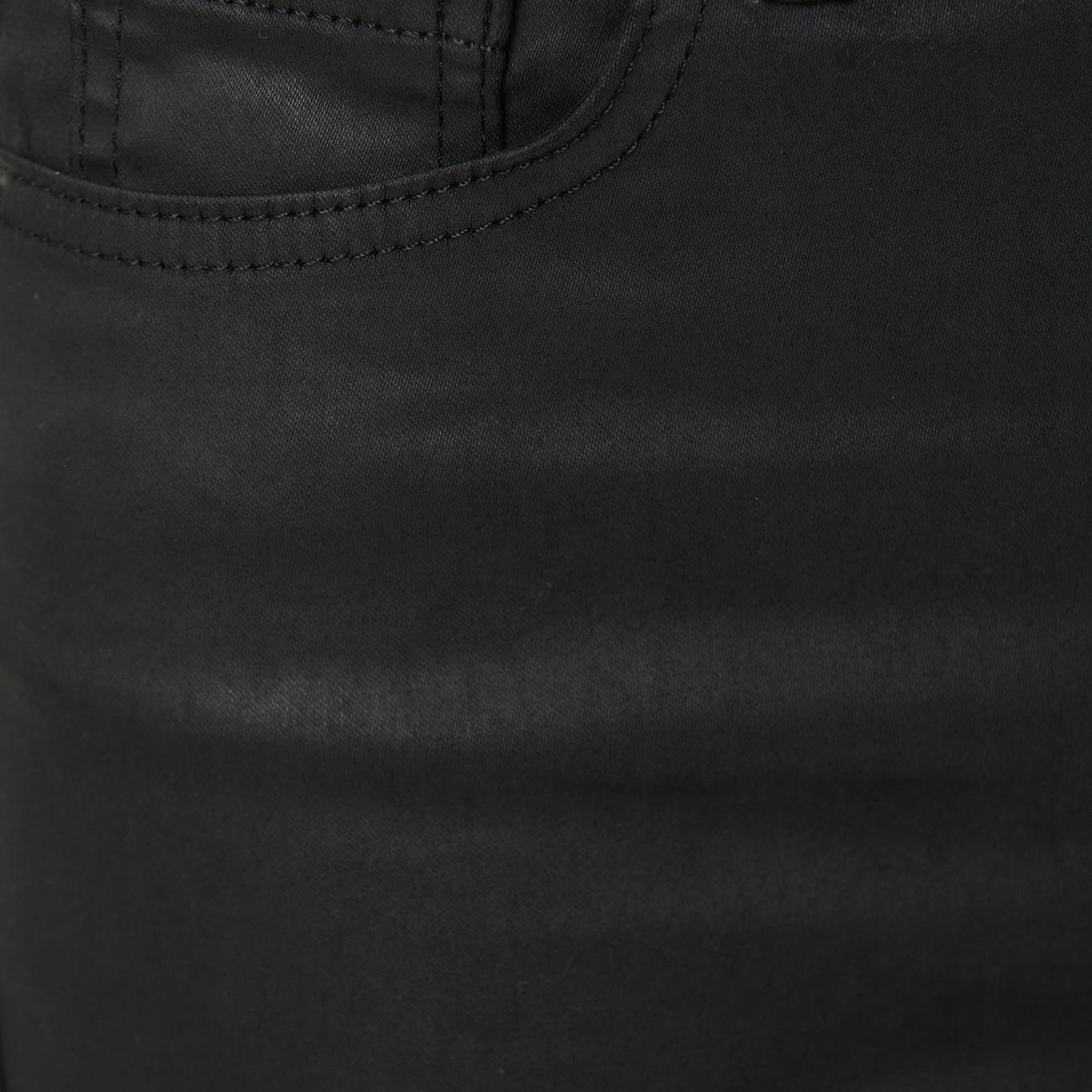 Network Kadın Siyah Kaplamalı Skinny Kalıp Denim Pantolon
