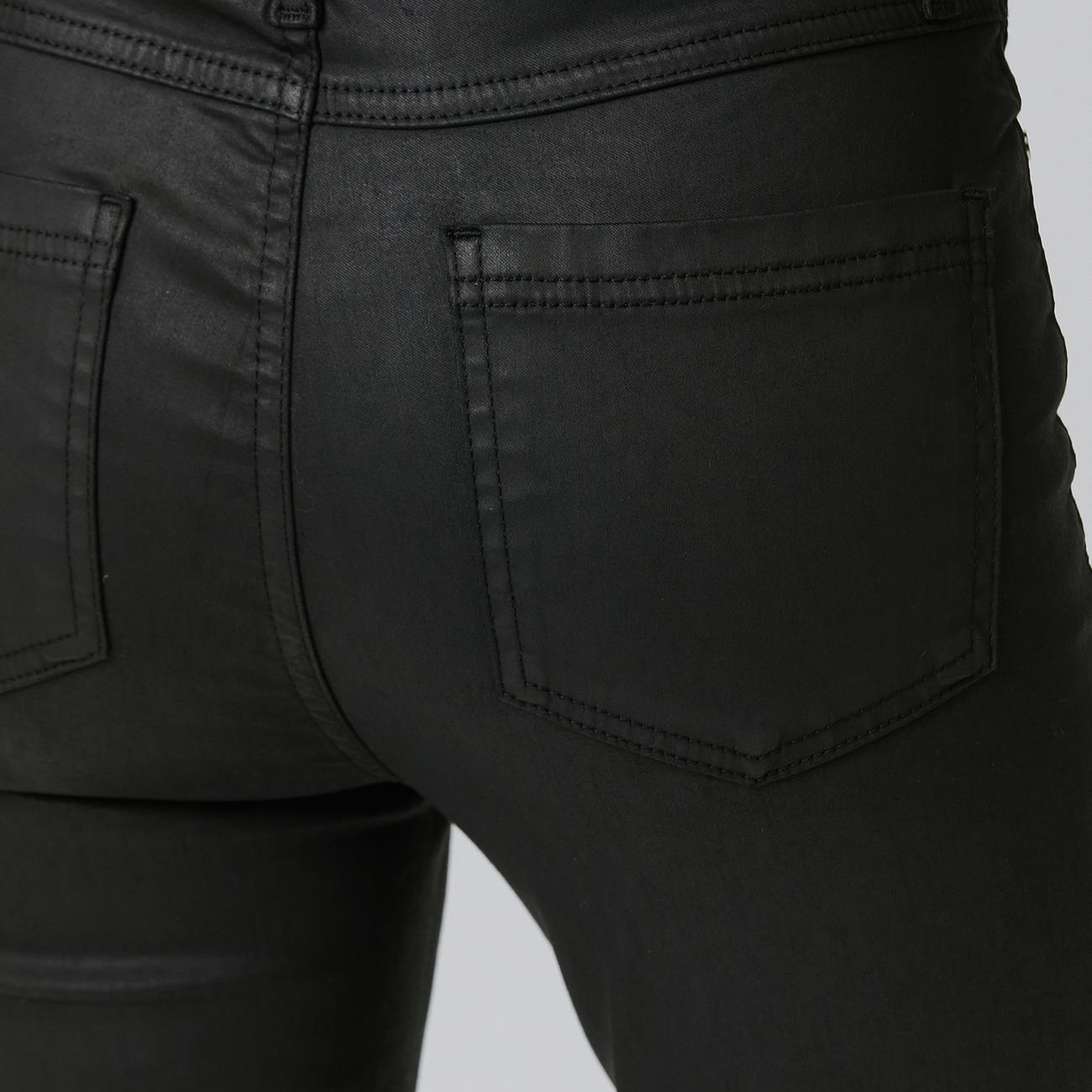 Network Kadın Siyah Kaplamalı Skinny Kalıp Denim Pantolon