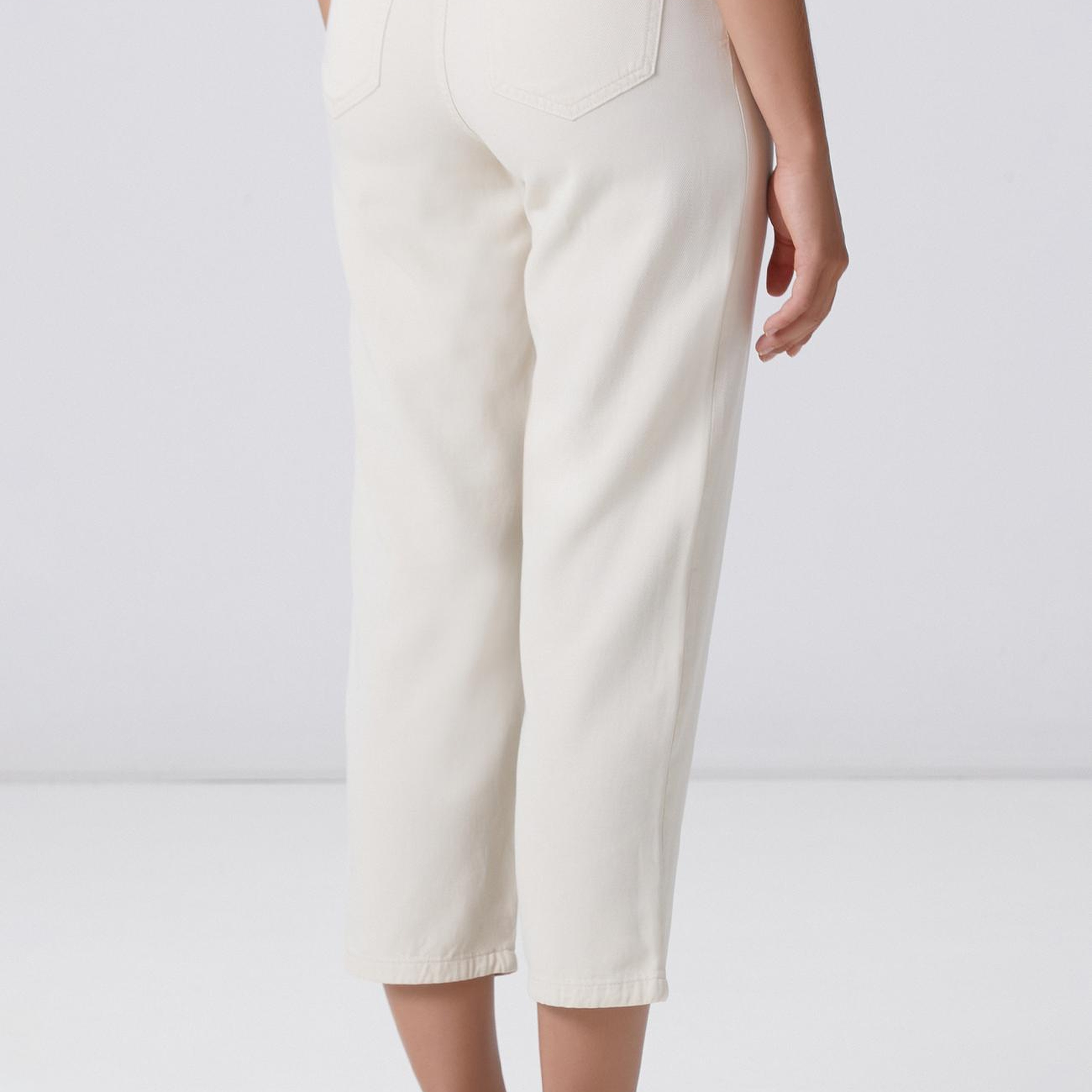 Network Kadın Kırık Beyaz Tencel Karışımlı Casual Pantolon