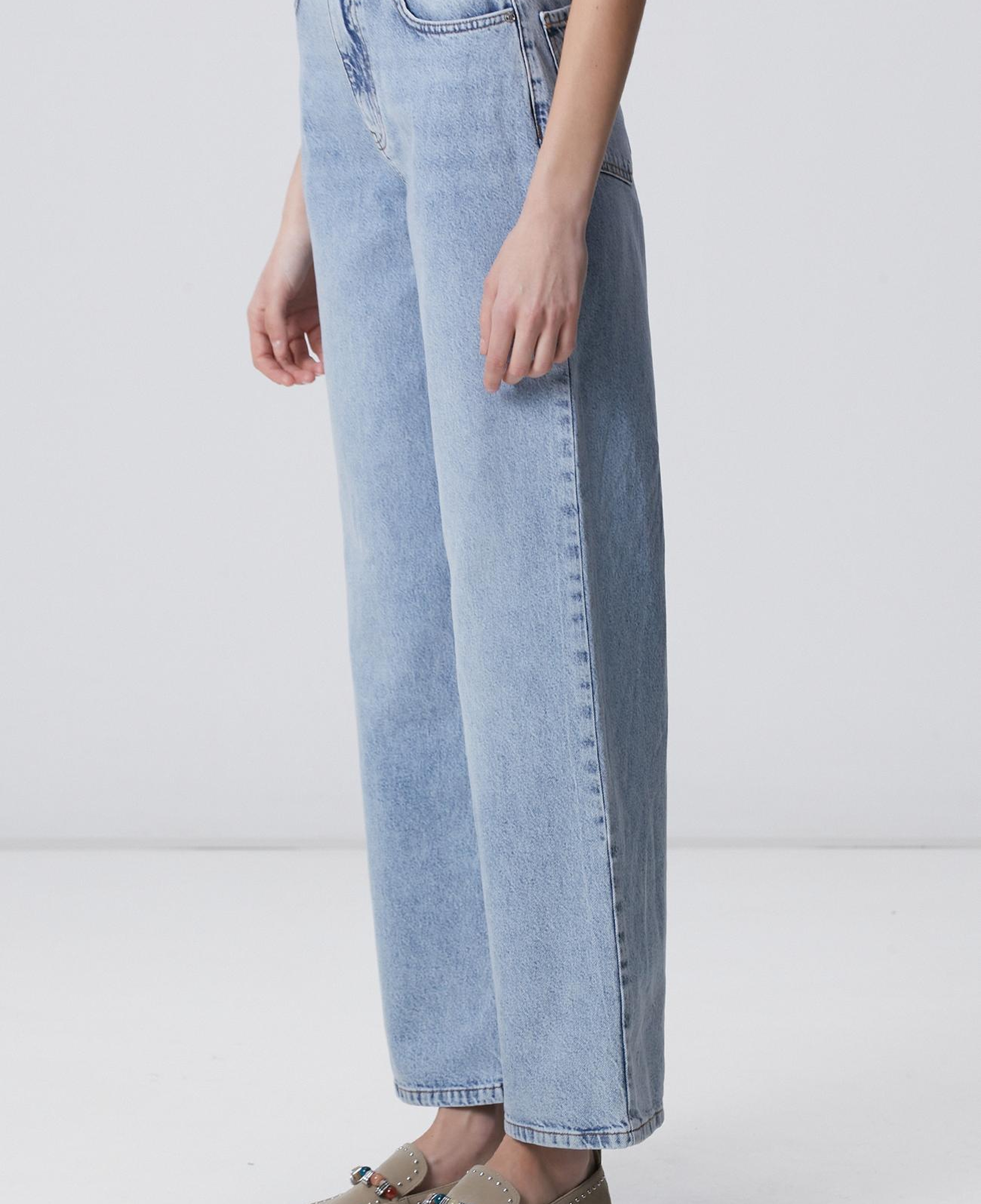 Network Kadın Mavi Wide Leg Denim Pantolon