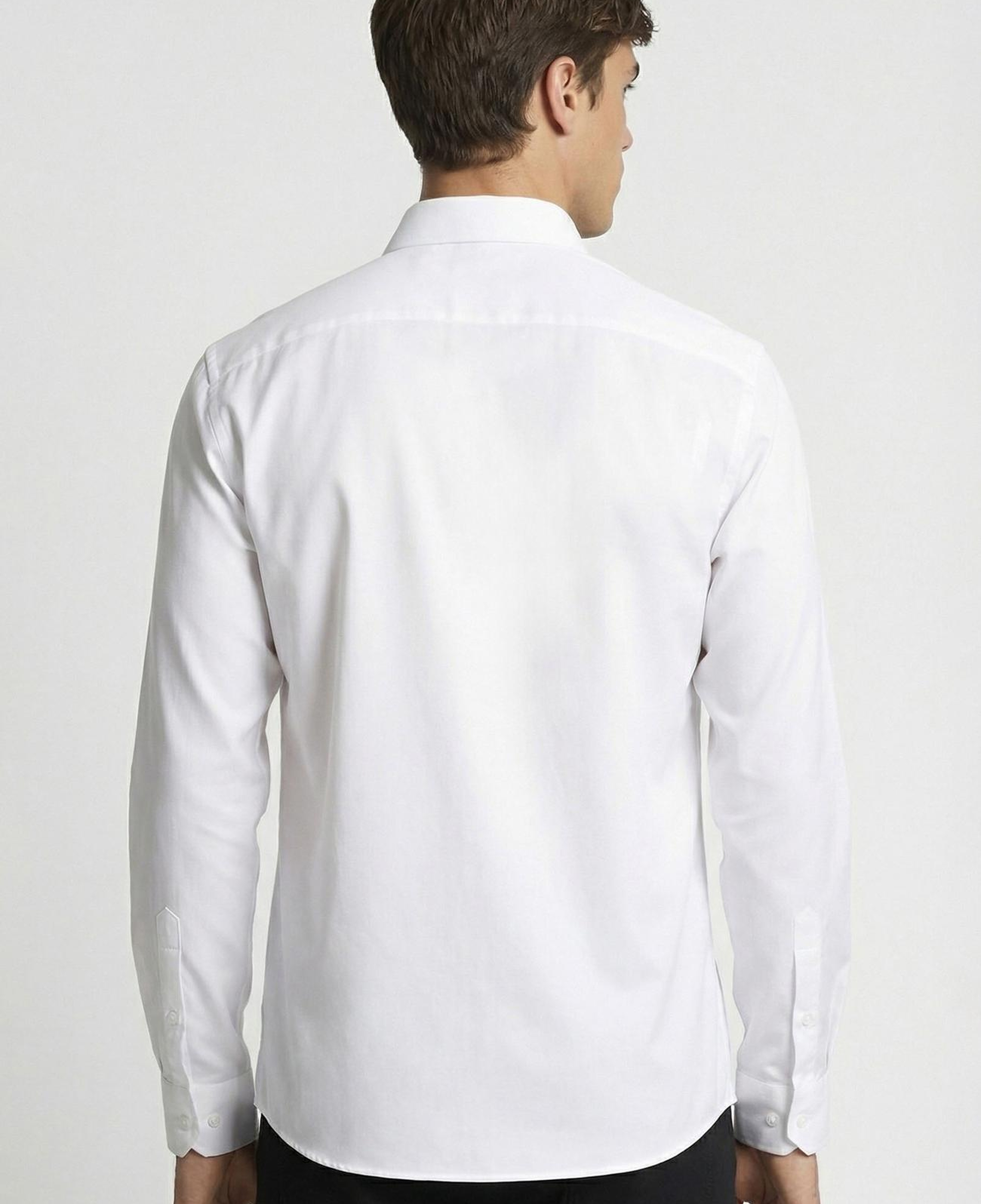 Network Erkek Regular Fit Beyaz Non Iron Jakarlı Gömlek