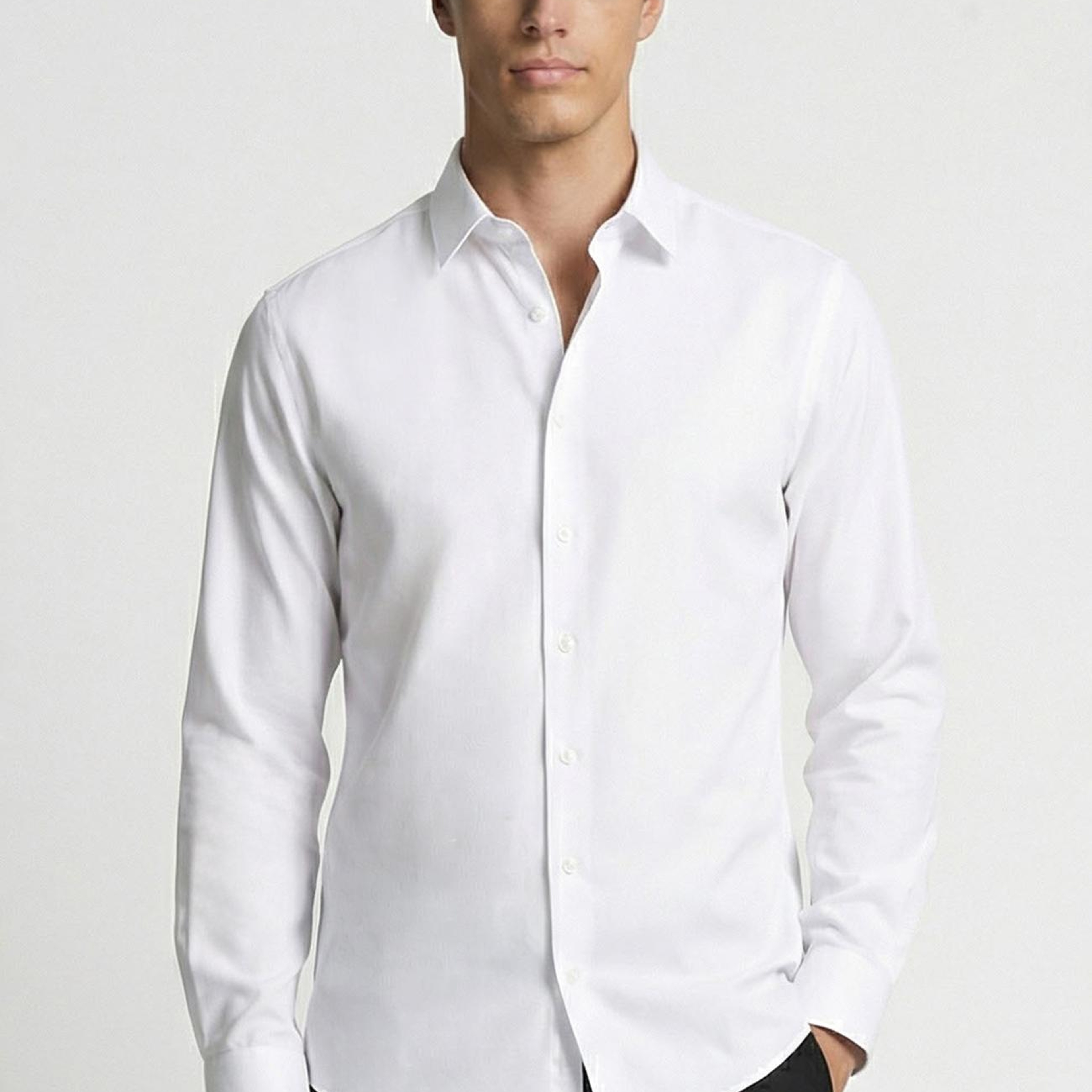 Network Erkek Regular Fit Beyaz Non Iron Jakarlı Gömlek