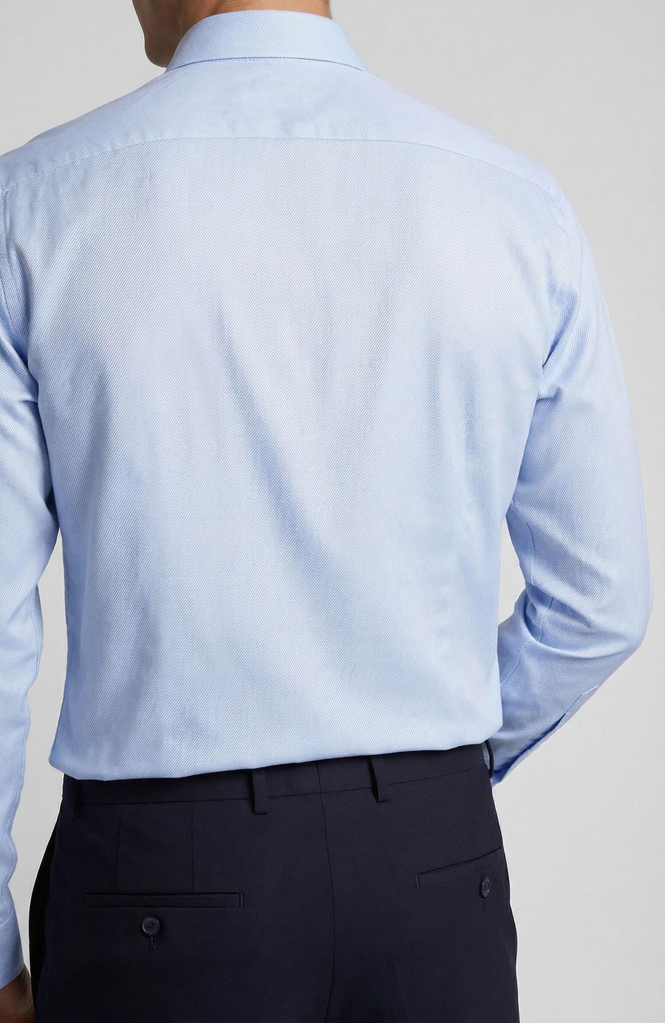 Network Erkek Non-Iron Mavi Beyaz Çizgili Gömlek