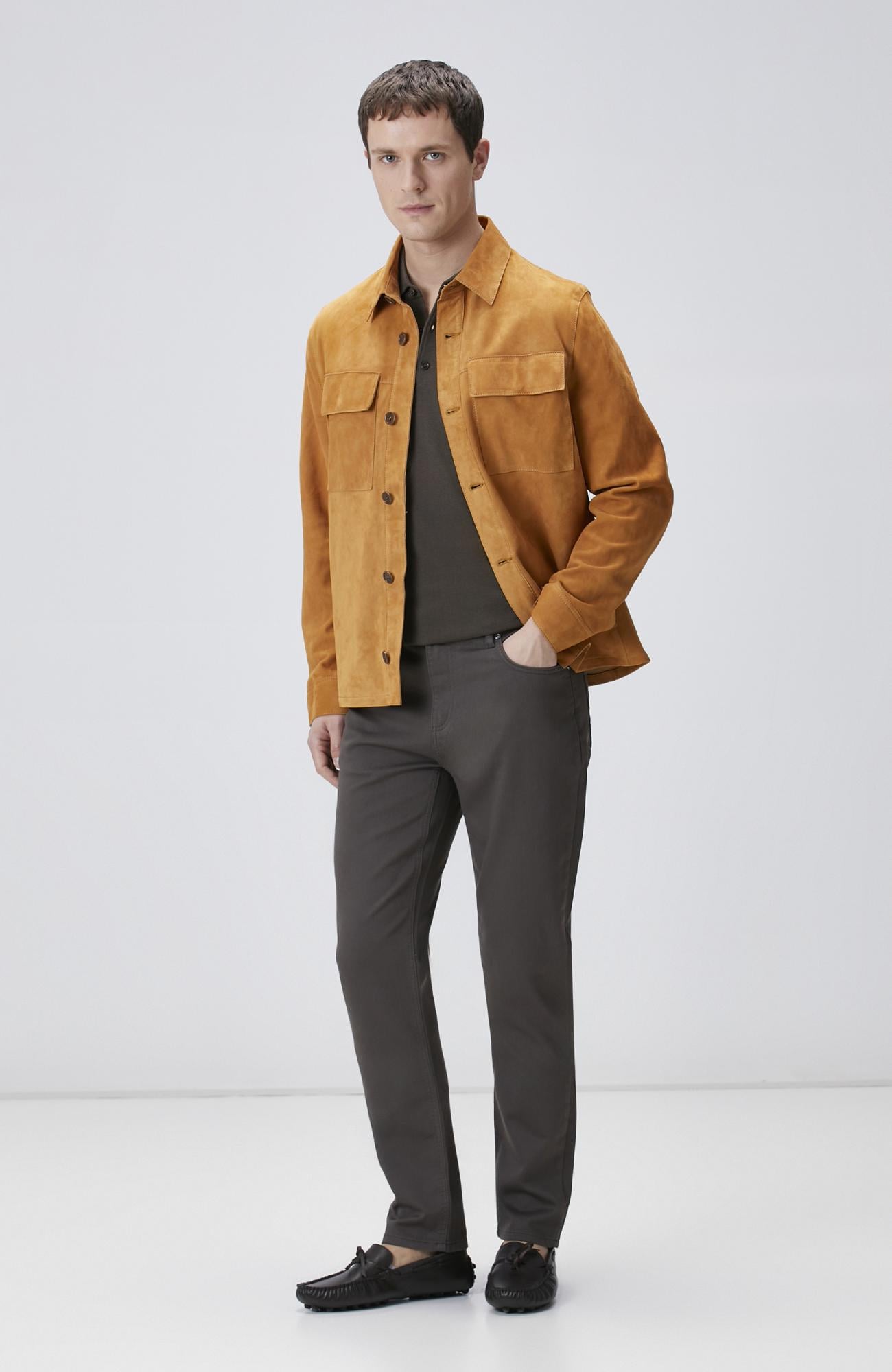 Network Erkek Haki Slim Fit 5 Cep Armür Desen Pantolon