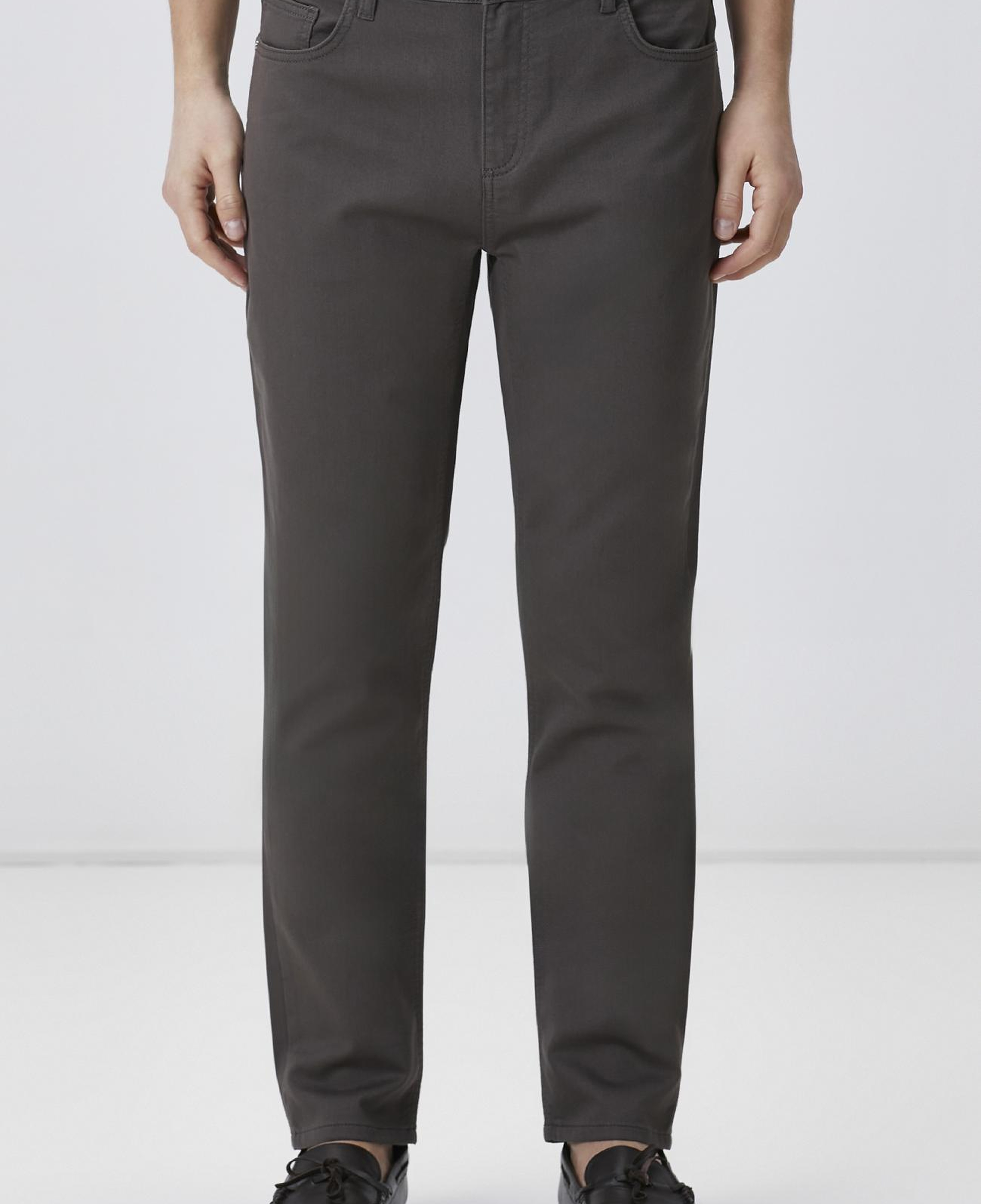Network Erkek Haki Slim Fit 5 Cep Armür Desen Pantolon