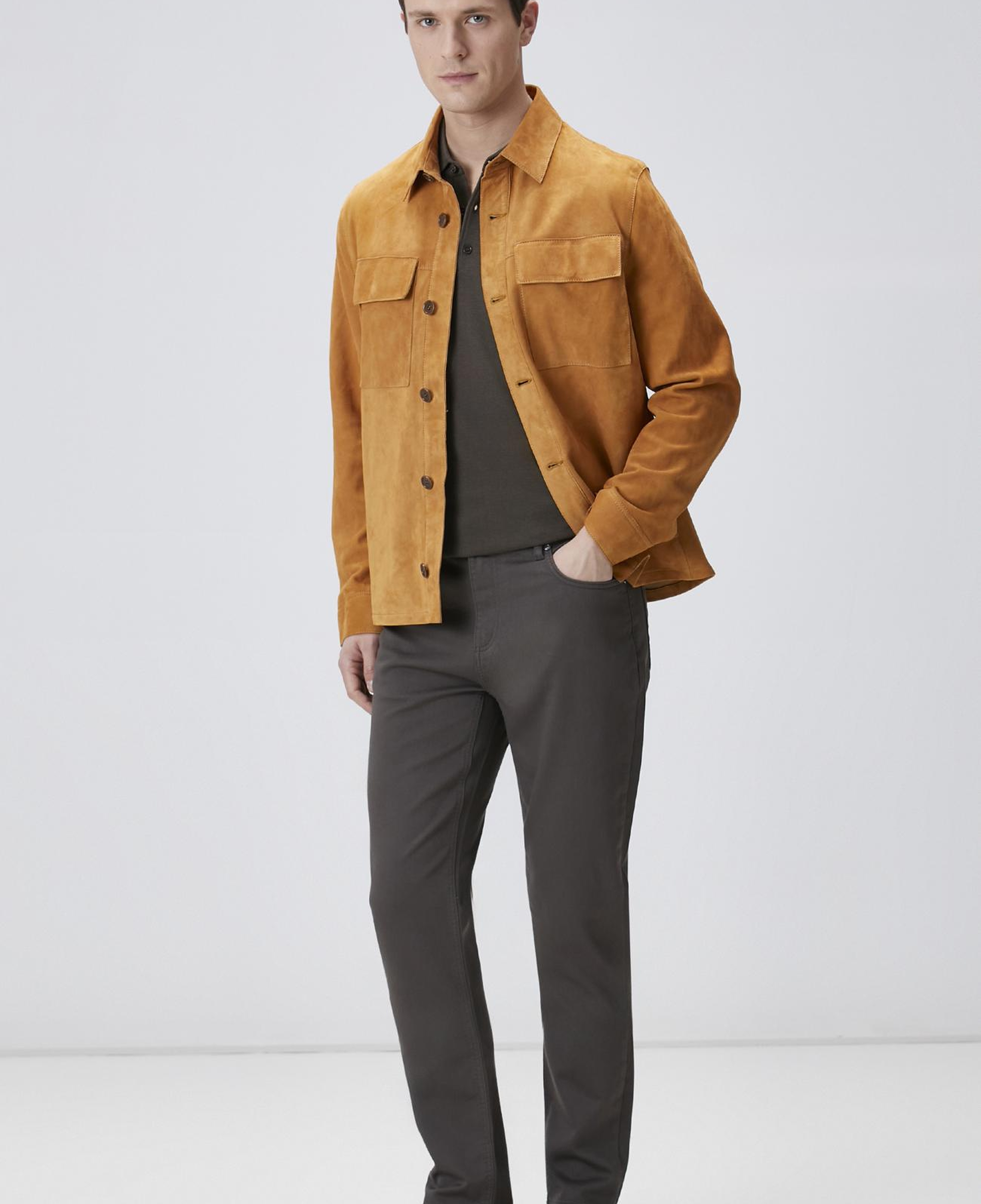 Network Erkek Haki Slim Fit 5 Cep Armür Desen Pantolon