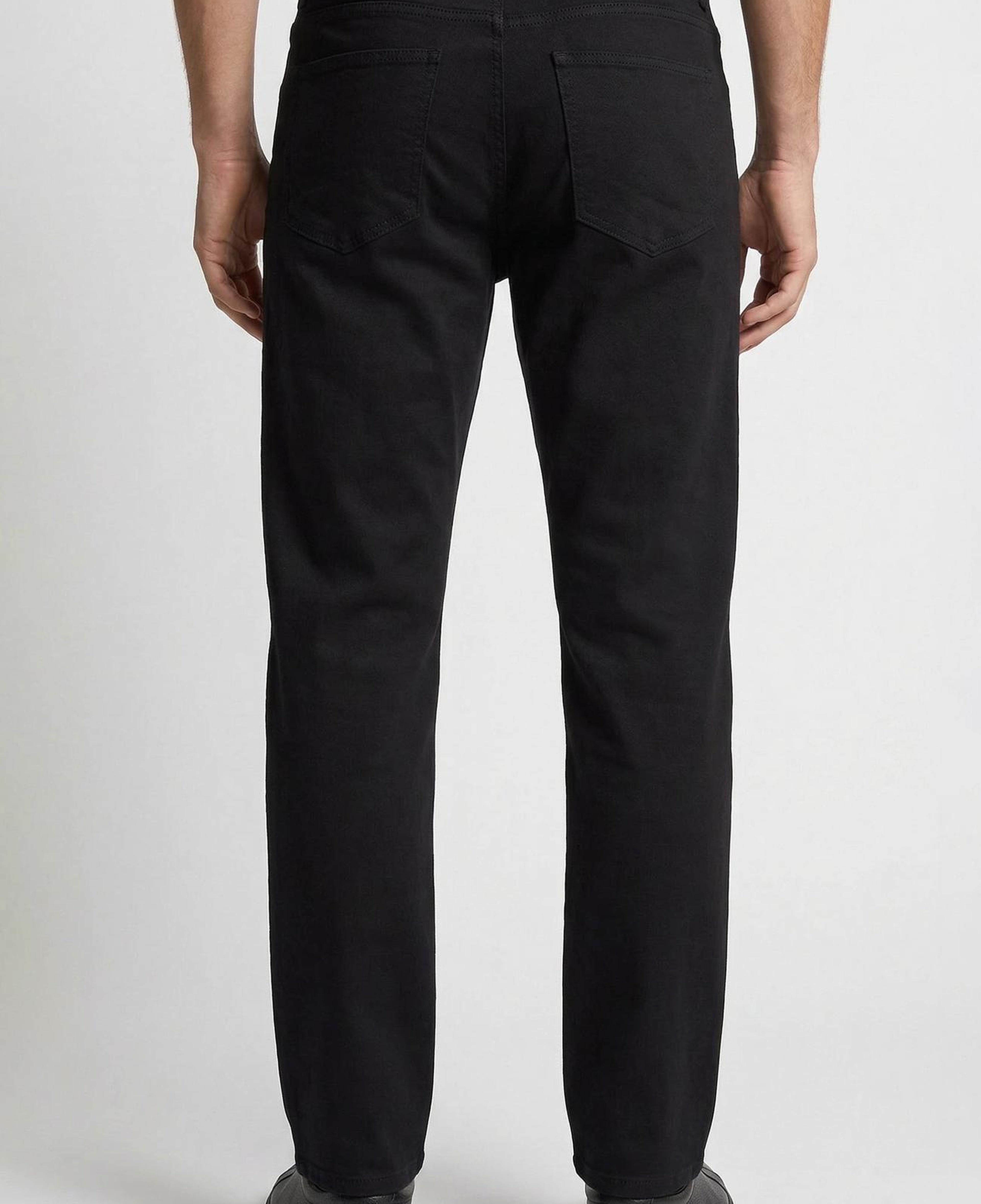 Network Erkek Siyah Slim Fit Armür Desen Pantolon