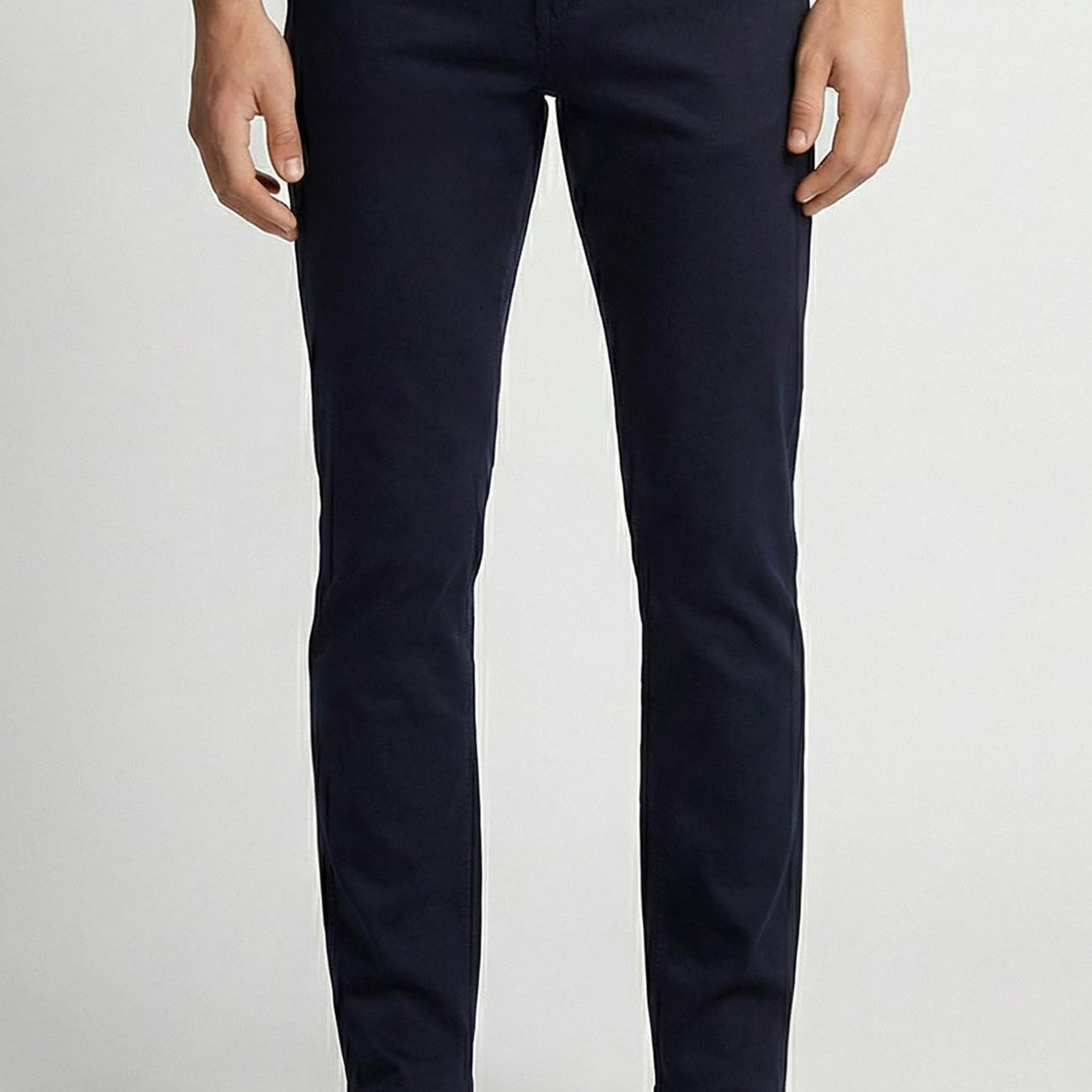 Network Erkek Slim Fit Lacivert 5 Cep Armür Desen Pantolon