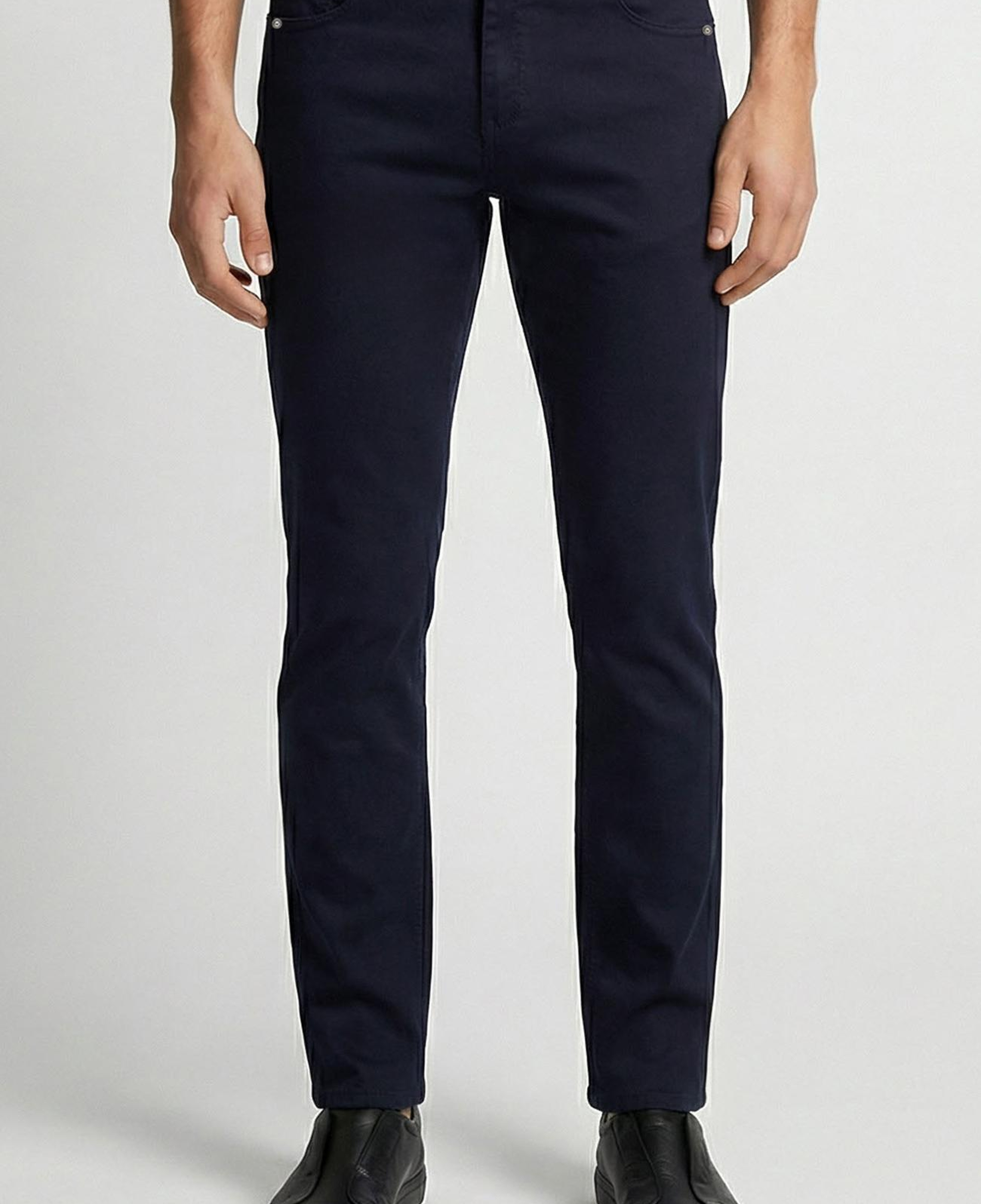 Network Erkek Slim Fit Lacivert 5 Cep Armür Desen Pantolon
