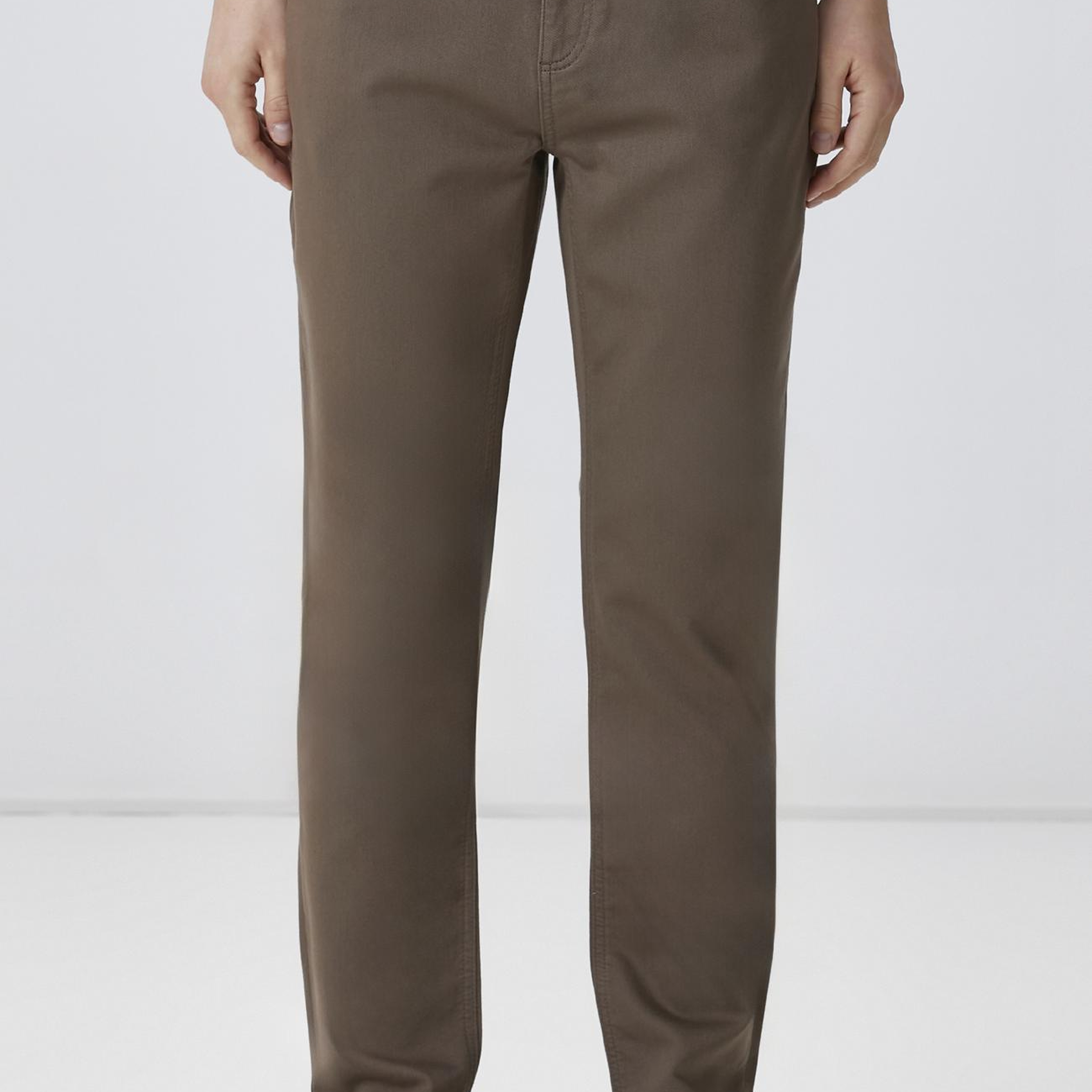 Network Erkek Vizon Slim Fit 5 Cep Armür Desen Pantolon