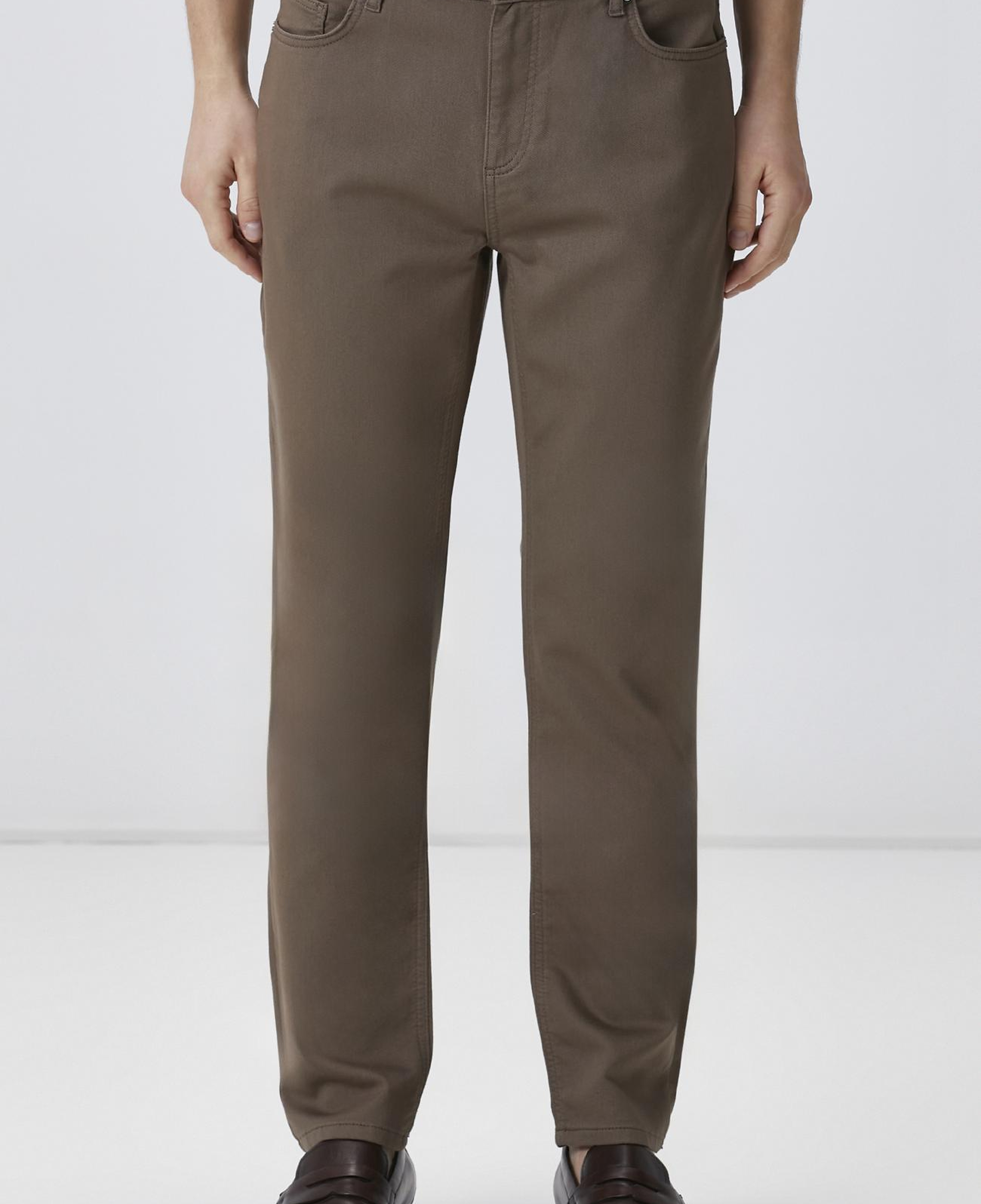 Network Erkek Vizon Slim Fit 5 Cep Armür Desen Pantolon