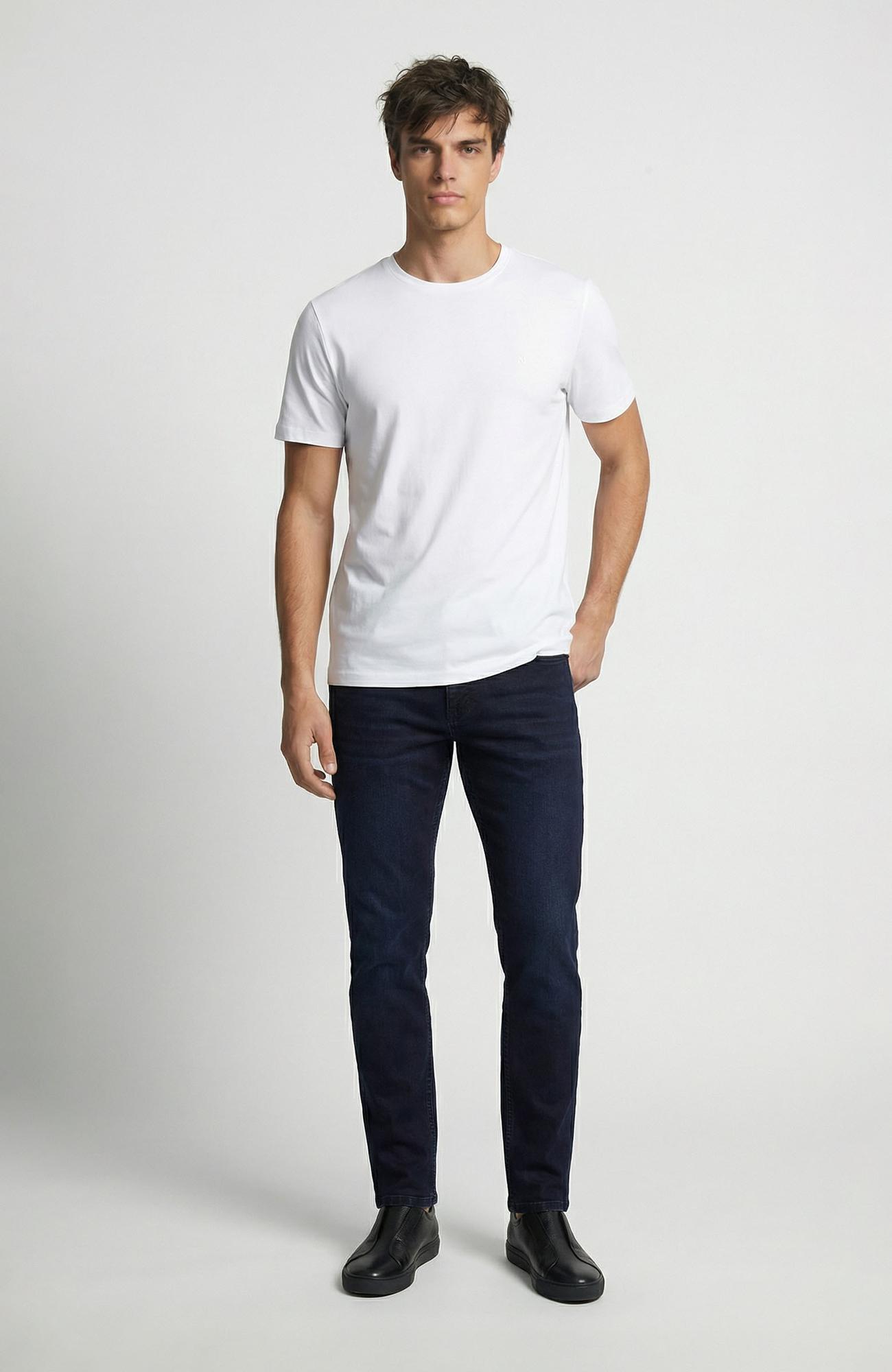 Network Erkek Slim Fit Koyu Lacivert 5 Cep Denim Pantolon