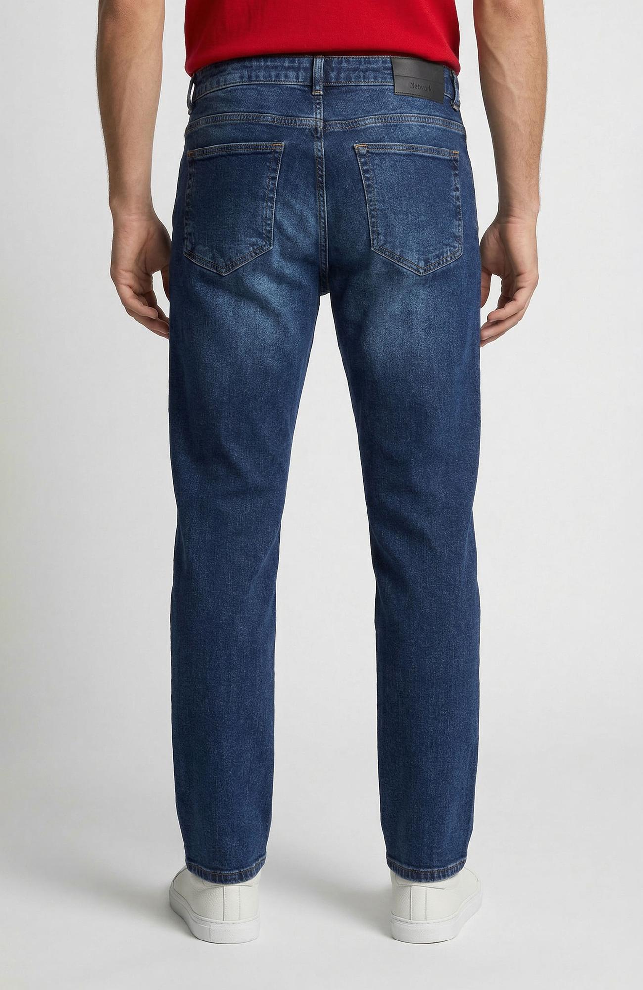 Network Erkek Slim Fit Lacivert 5 Cep Denim Pantolon