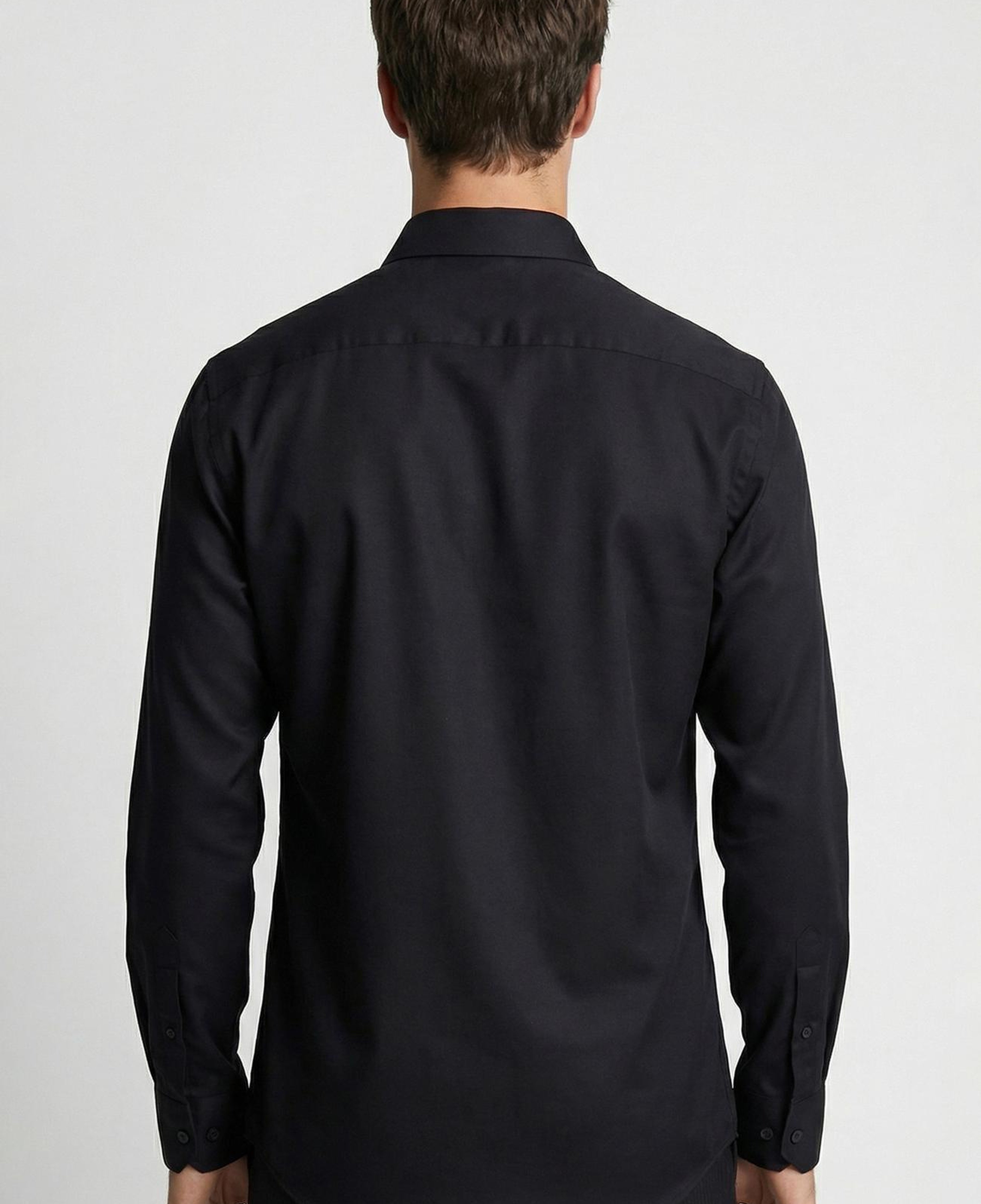 Network Erkek Slim Fit Düz Pamuk Saten Gömlek
