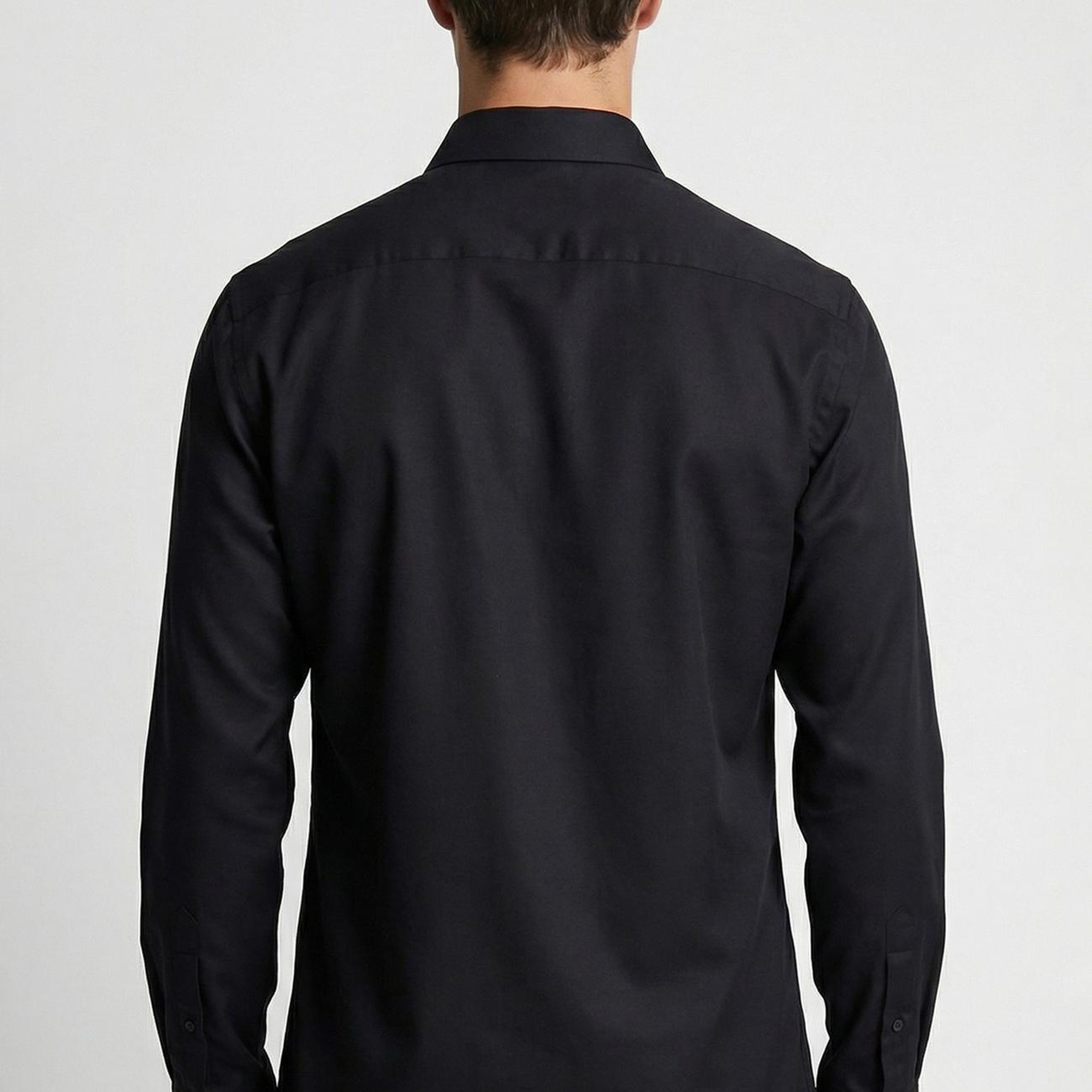 Network Erkek Slim Fit Düz Pamuk Saten Gömlek