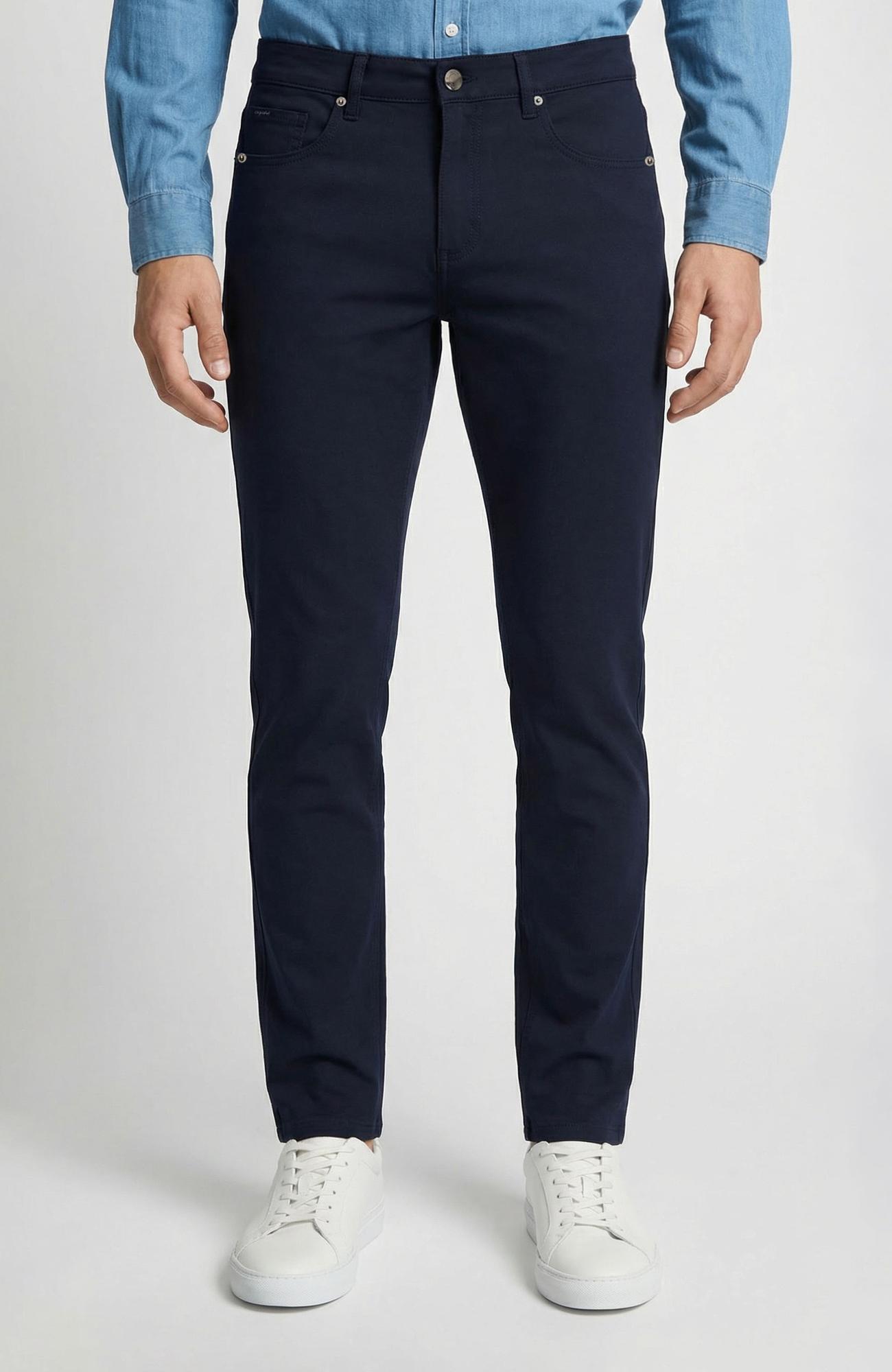 Network Erkek Slim Fit Lacivert 5 Cep Dokuma Casual Pantolon