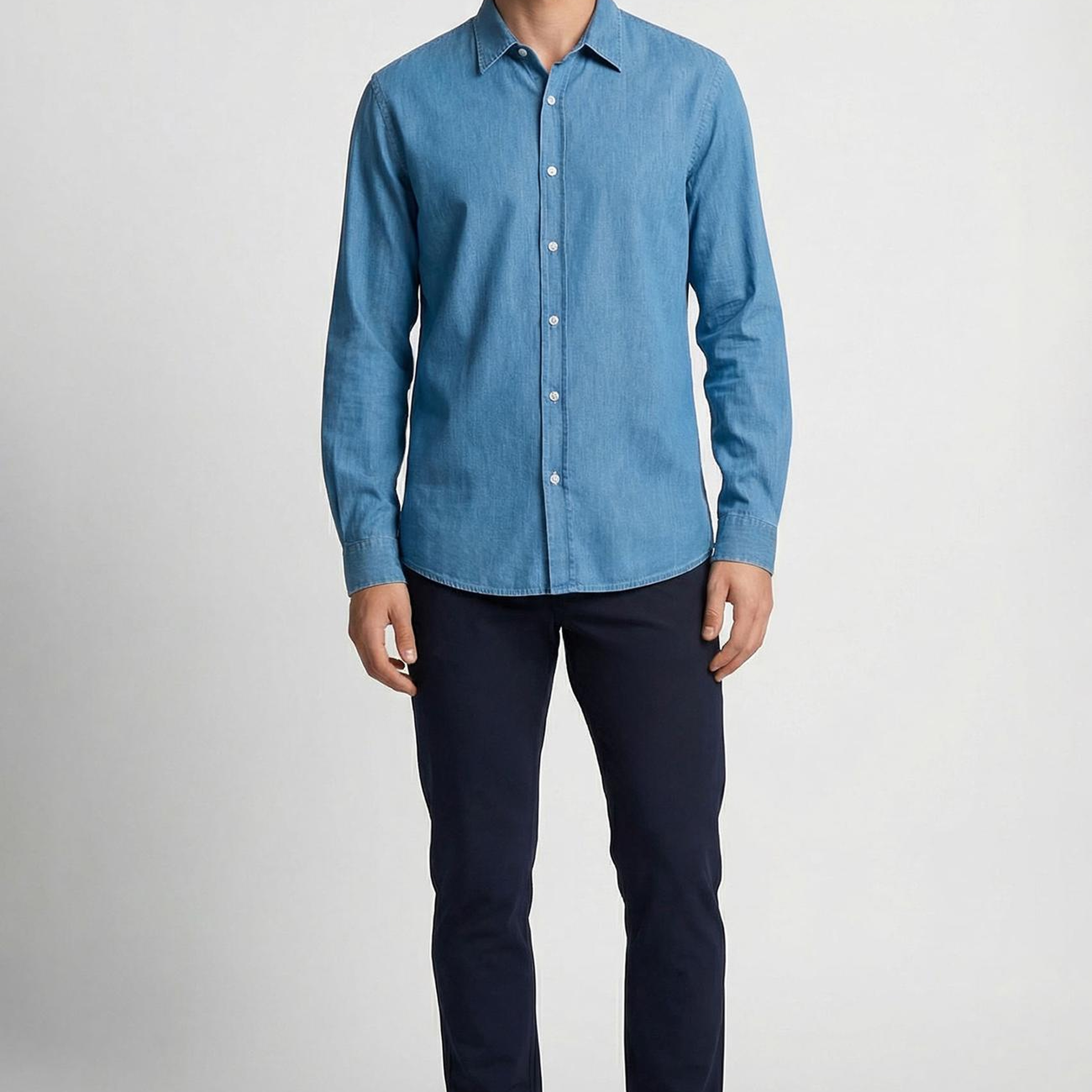 Network Erkek Slim Fit Lacivert 5 Cep Dokuma Casual Pantolon