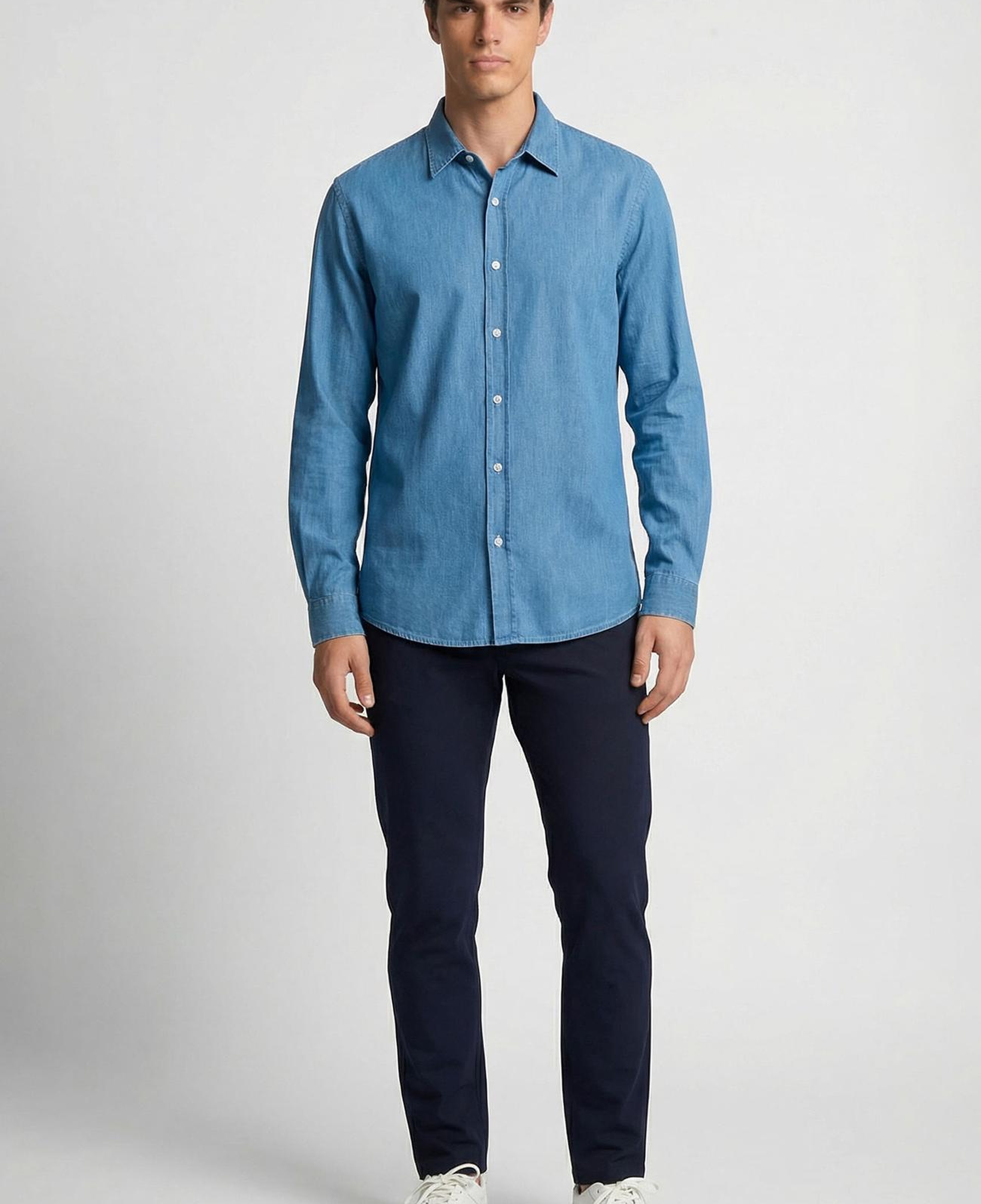 Network Erkek Slim Fit Lacivert 5 Cep Dokuma Casual Pantolon