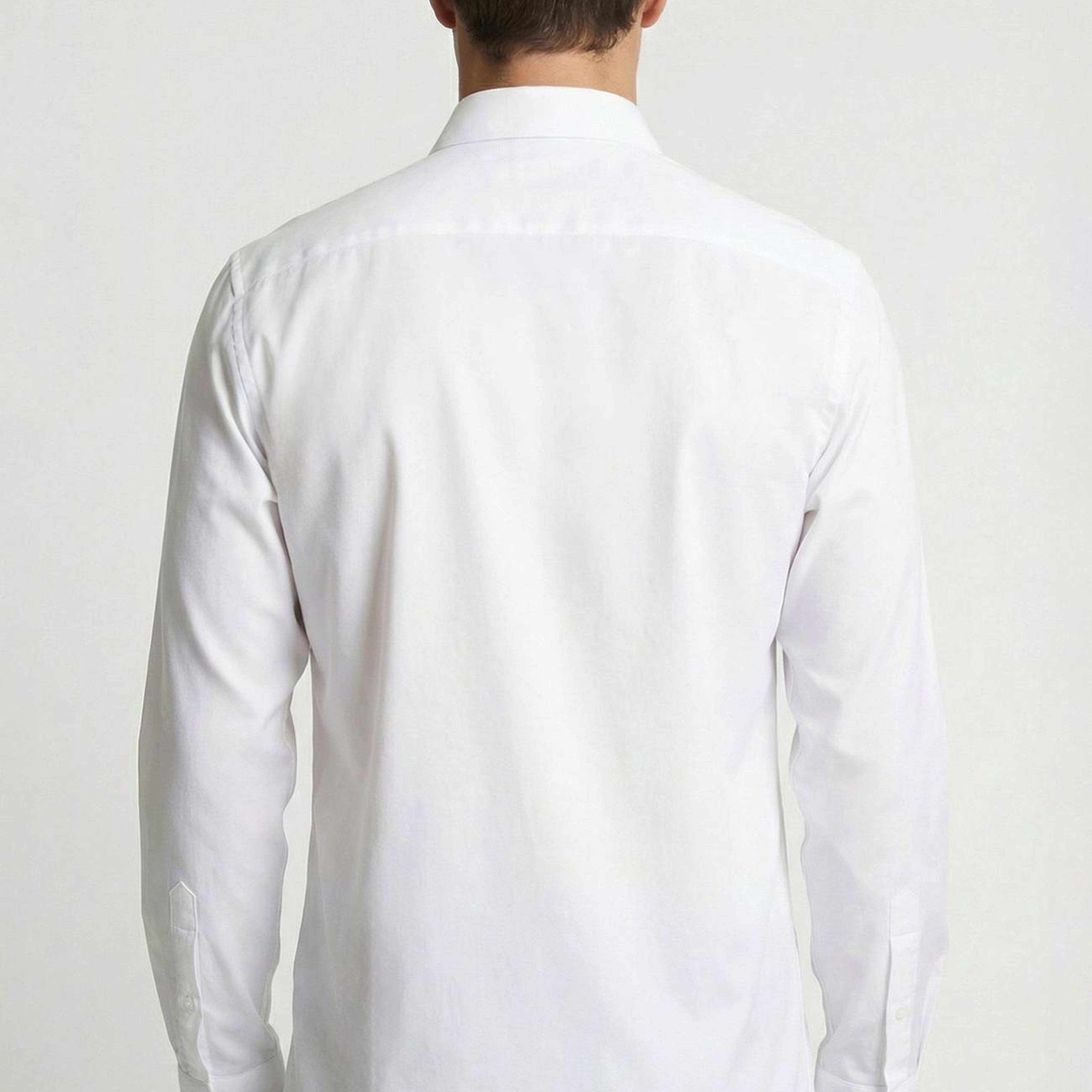 Network Erkek Slim Fit Beyaz Lycralı Cotton Petek Desen Gömlek