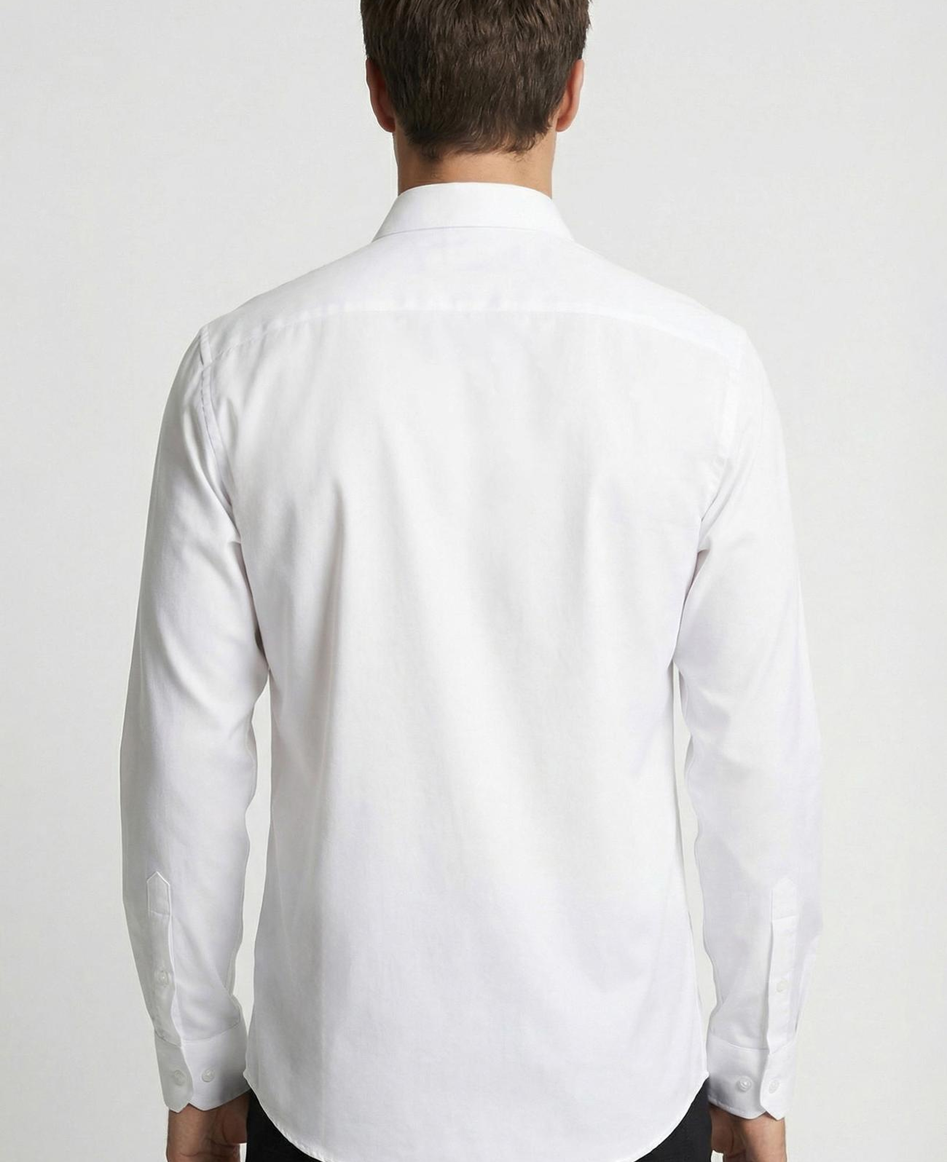 Network Erkek Slim Fit Beyaz Lycralı Cotton Petek Desen Gömlek