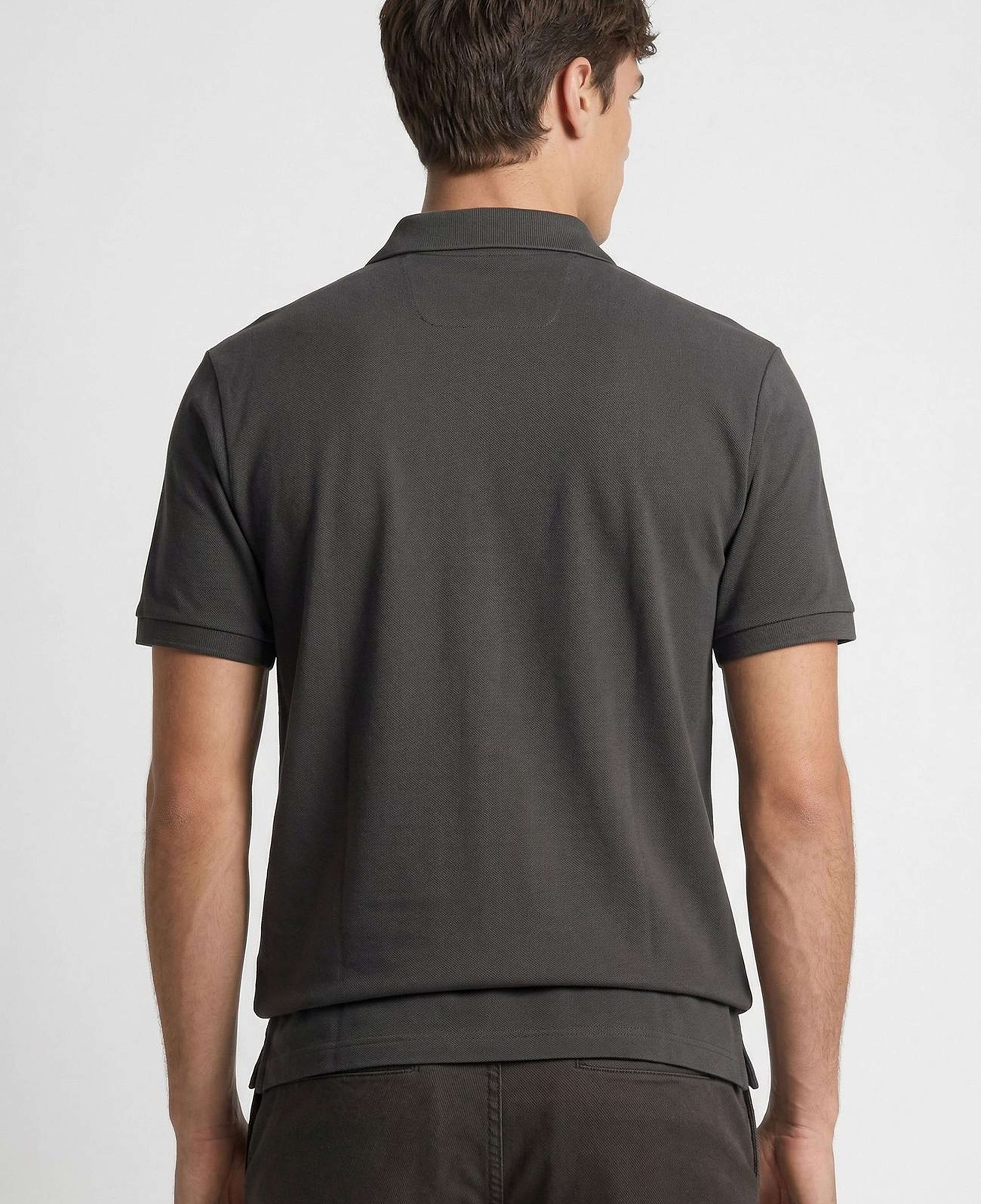 Network Erkek Haki Polo Yaka Pike T-shirt