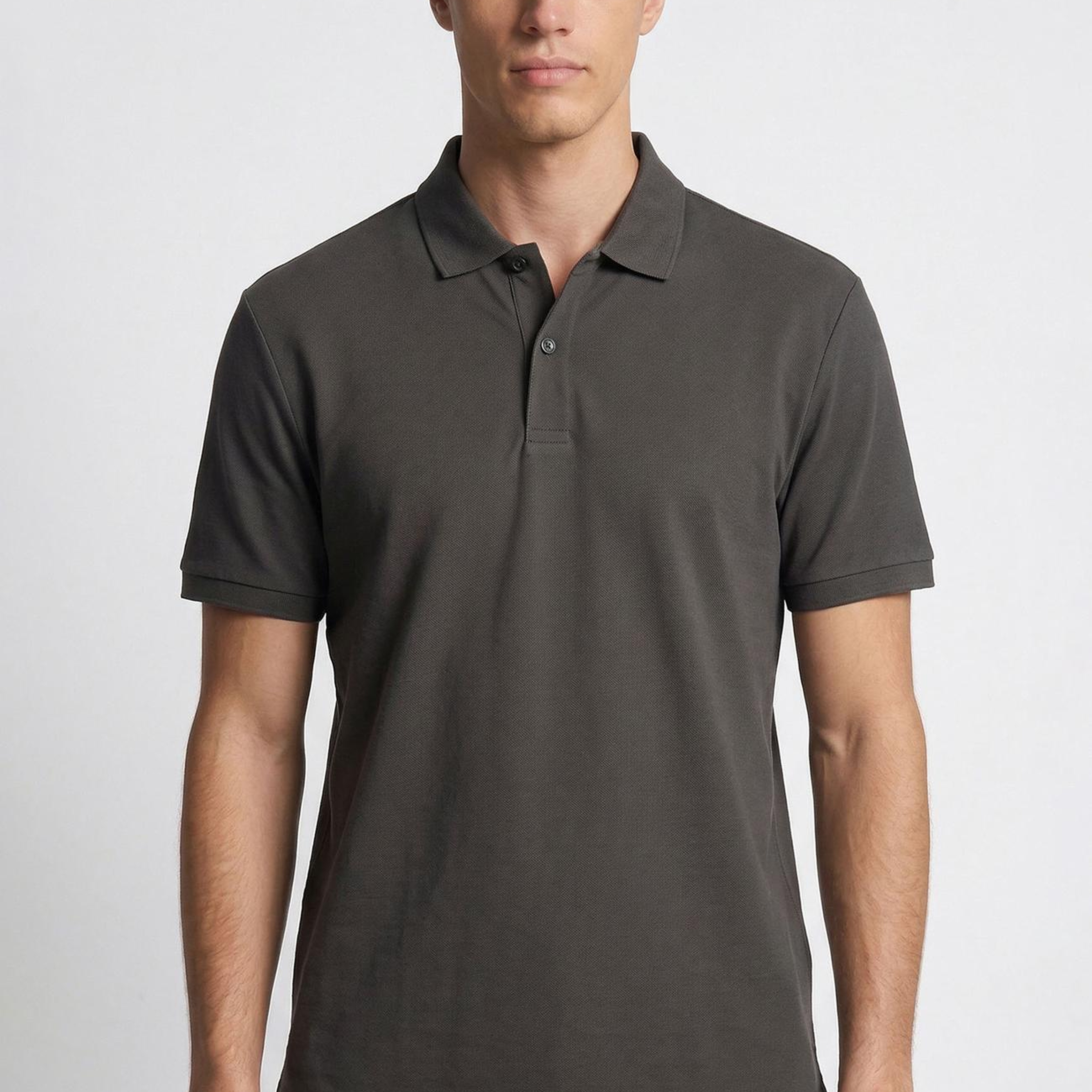 Network Erkek Haki Polo Yaka Pike T-shirt