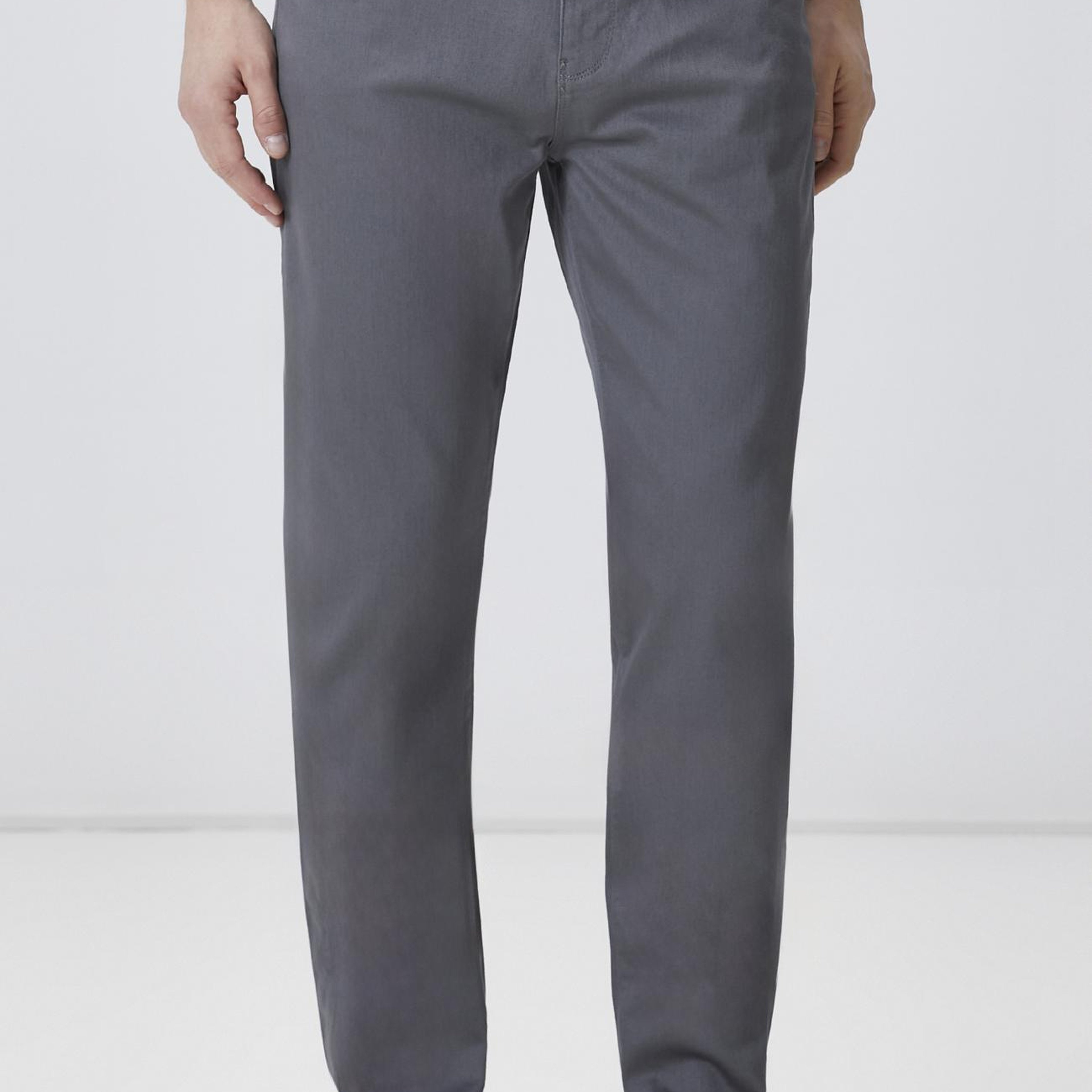 Network Erkek Gri Kemer İçi Lastikli Casual Pantolon