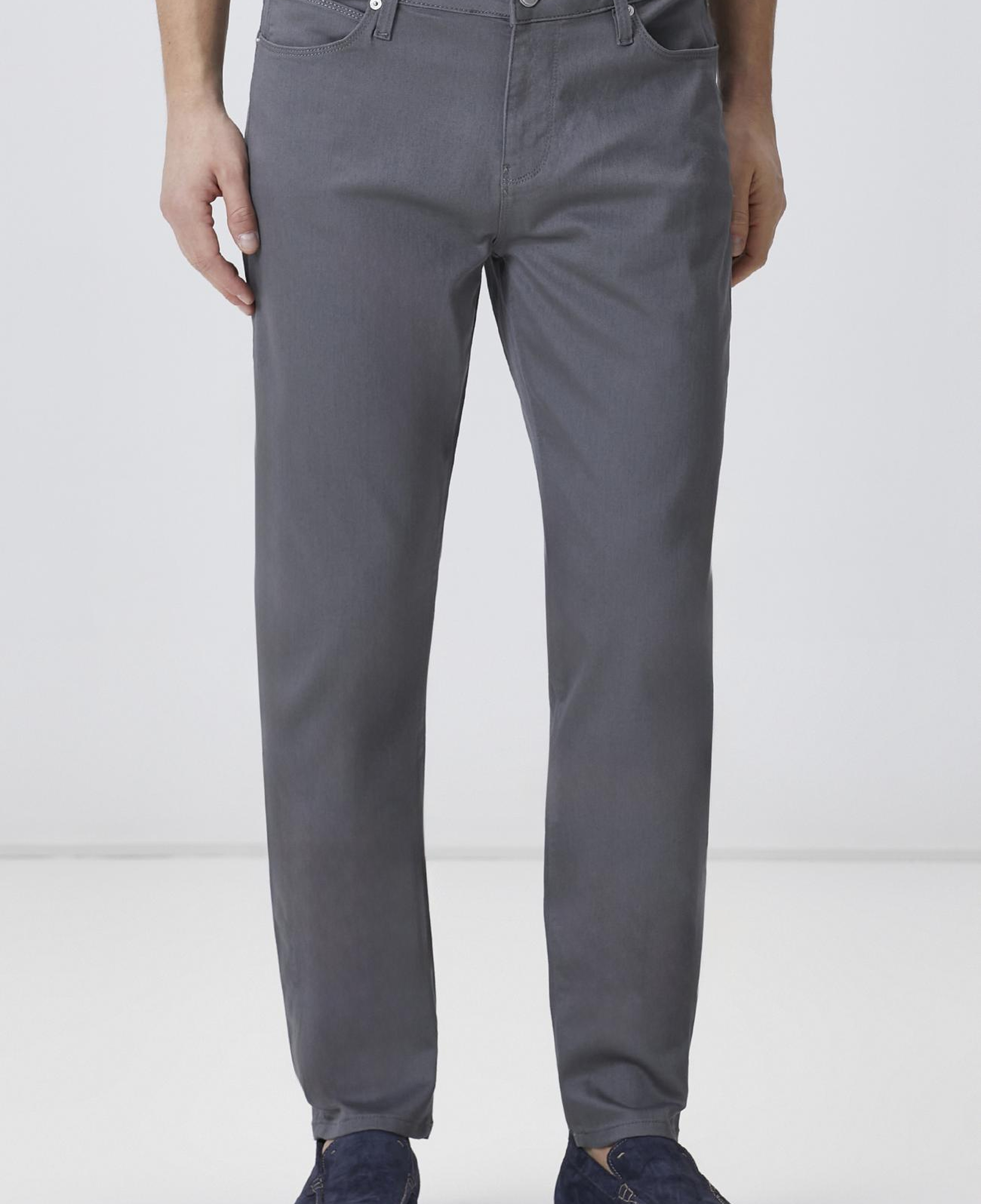 Network Erkek Gri Kemer İçi Lastikli Casual Pantolon