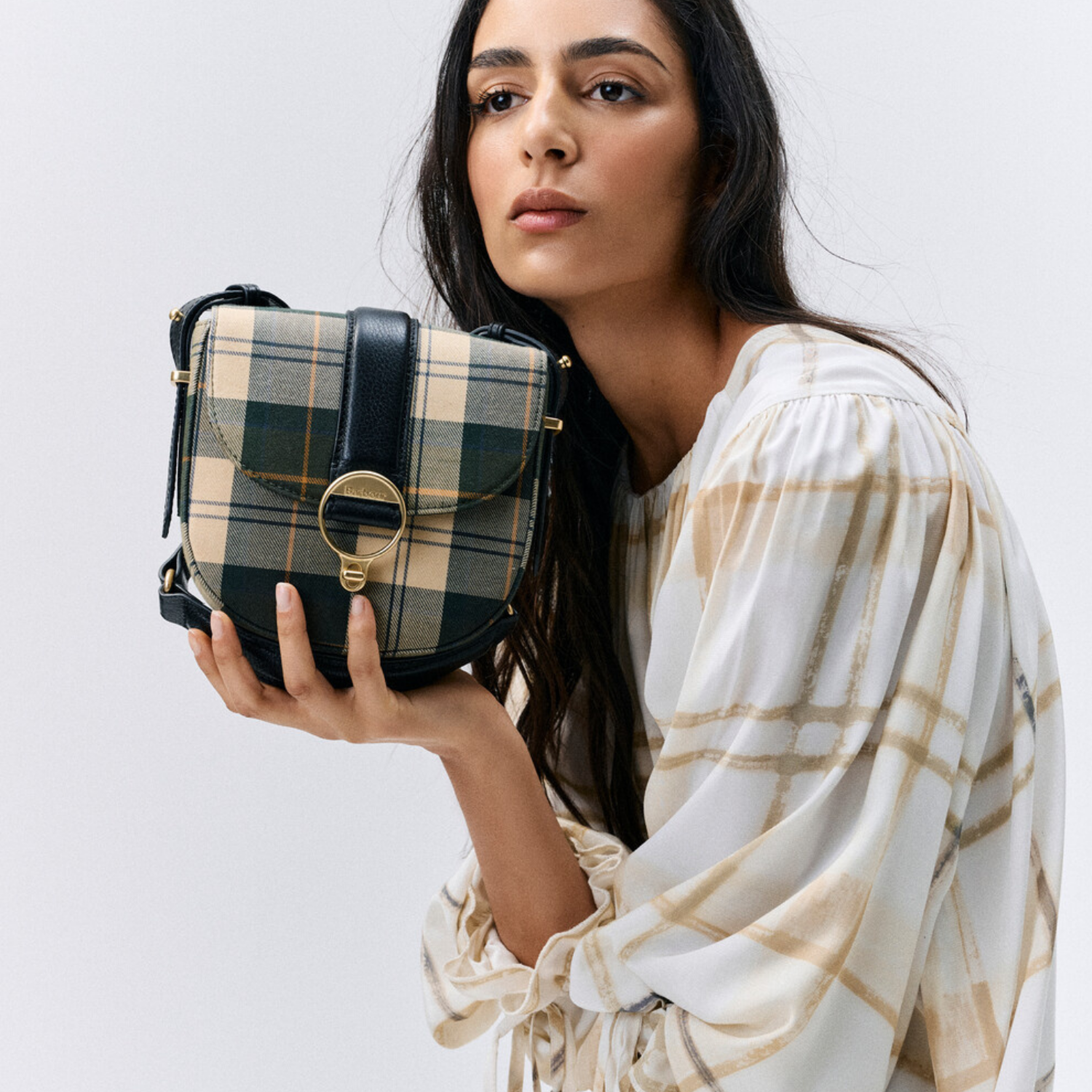 Barbour Elm Tartan Çapraz Çanta