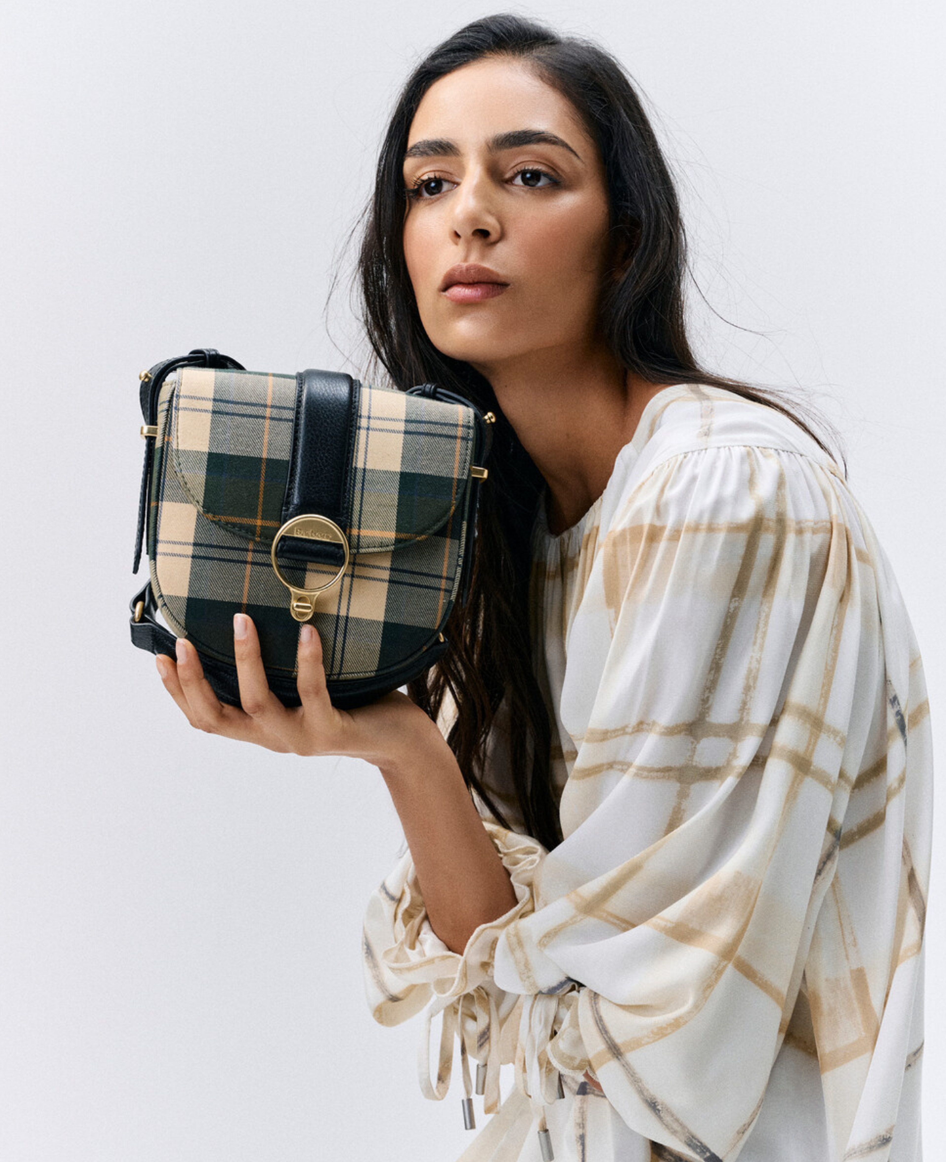 Barbour Elm Tartan Çapraz Çanta