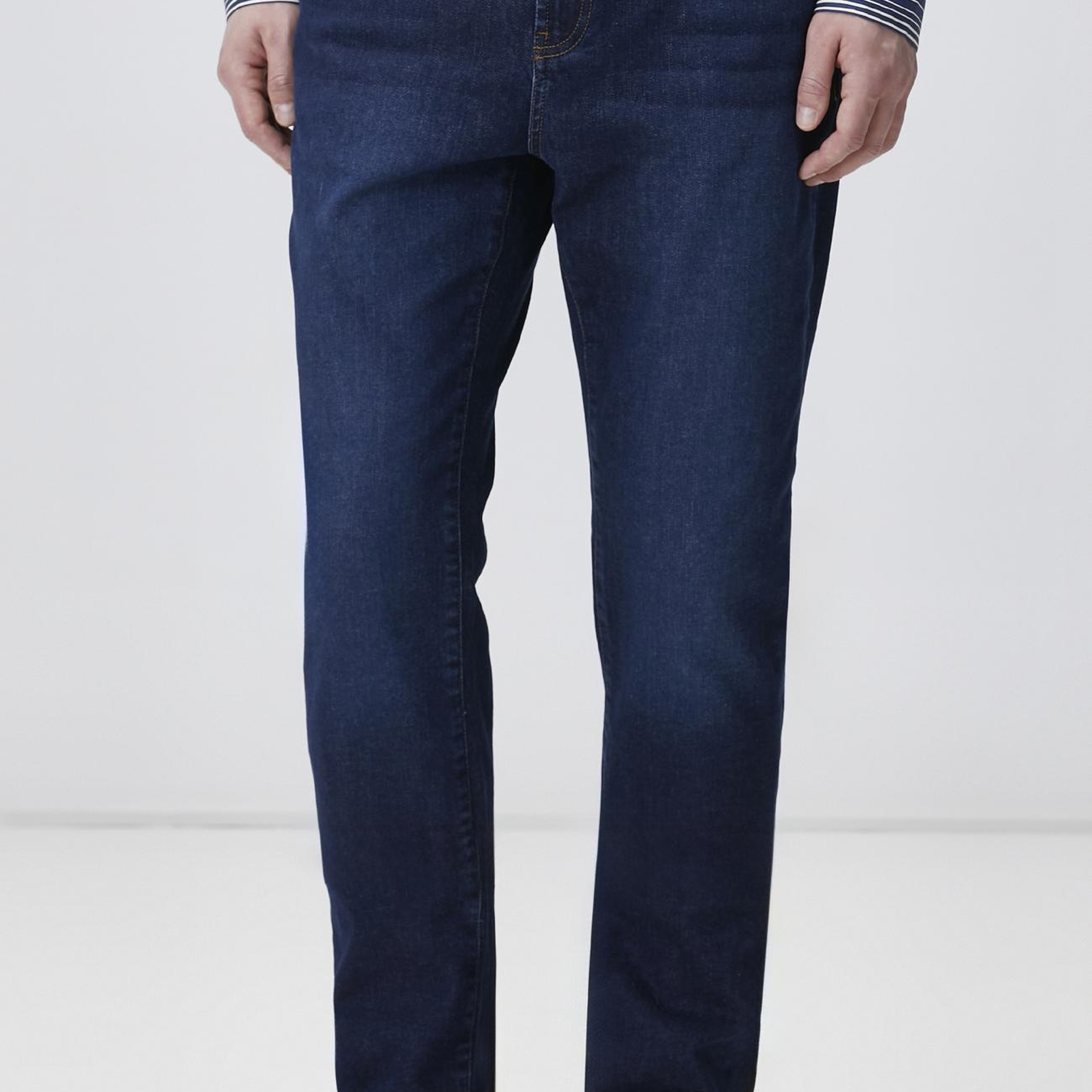 Network Erkek Lacivert Düz Paça Denim Pantolon