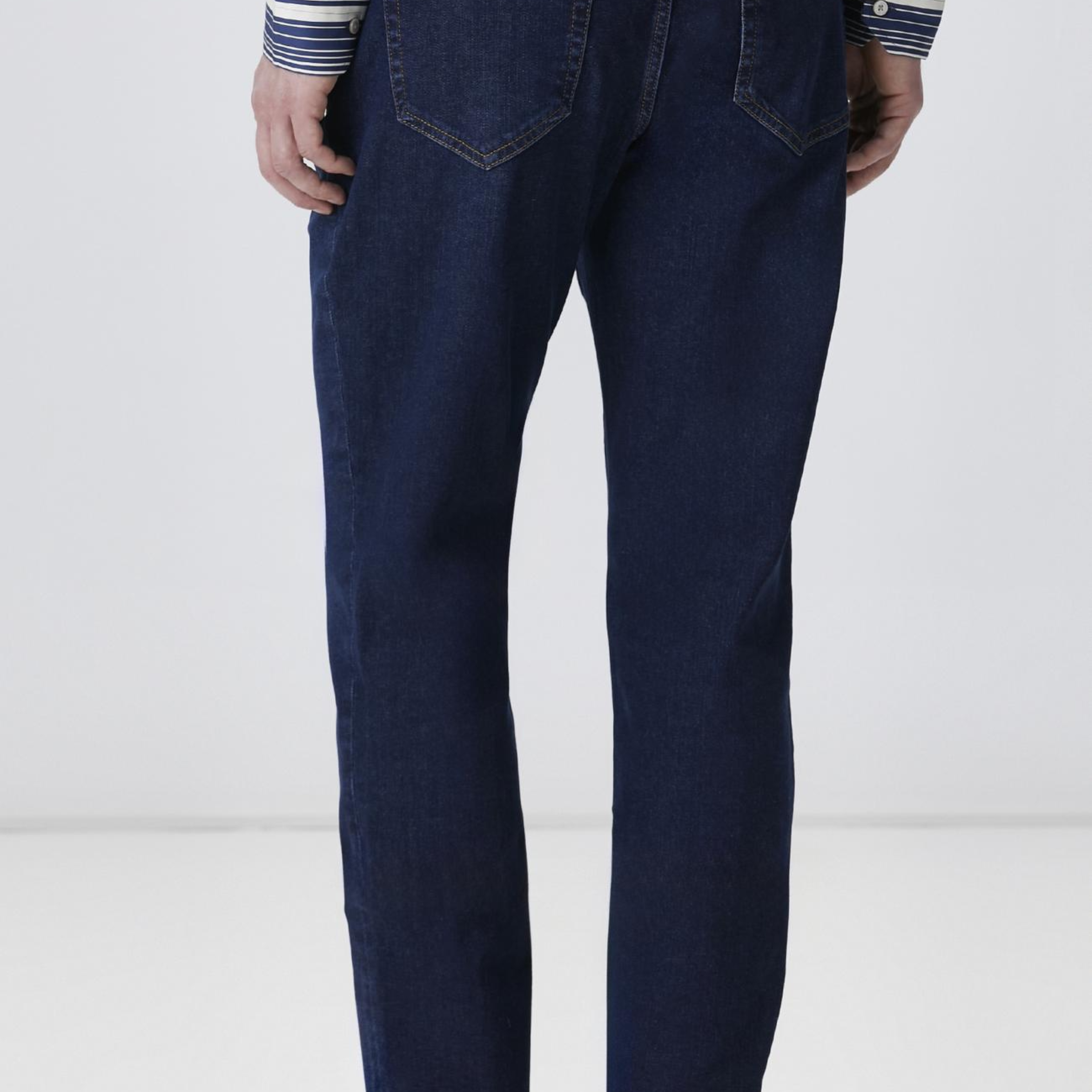 Network Erkek Lacivert Düz Paça Denim Pantolon