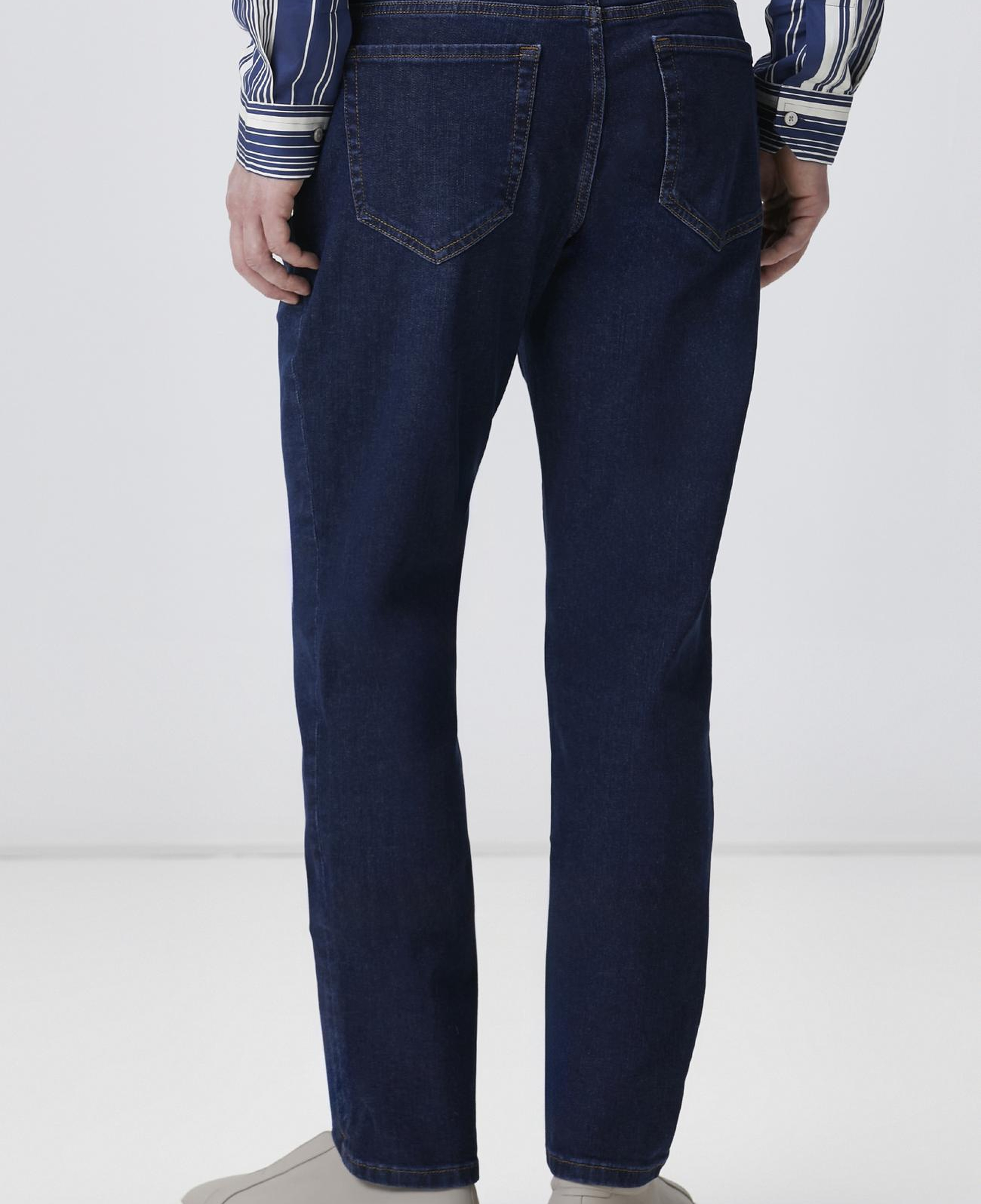 Network Erkek Lacivert Düz Paça Denim Pantolon