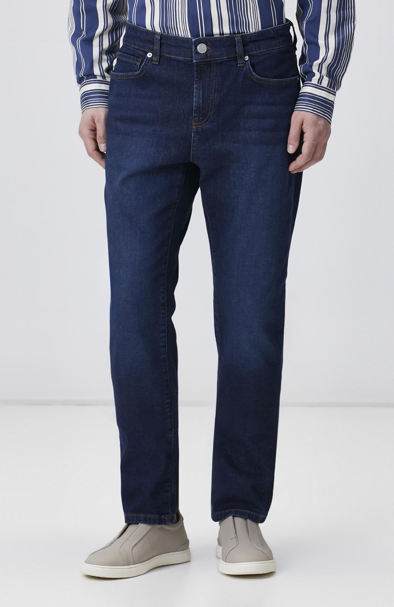 Network Erkek Lacivert Düz Paça Denim Pantolon