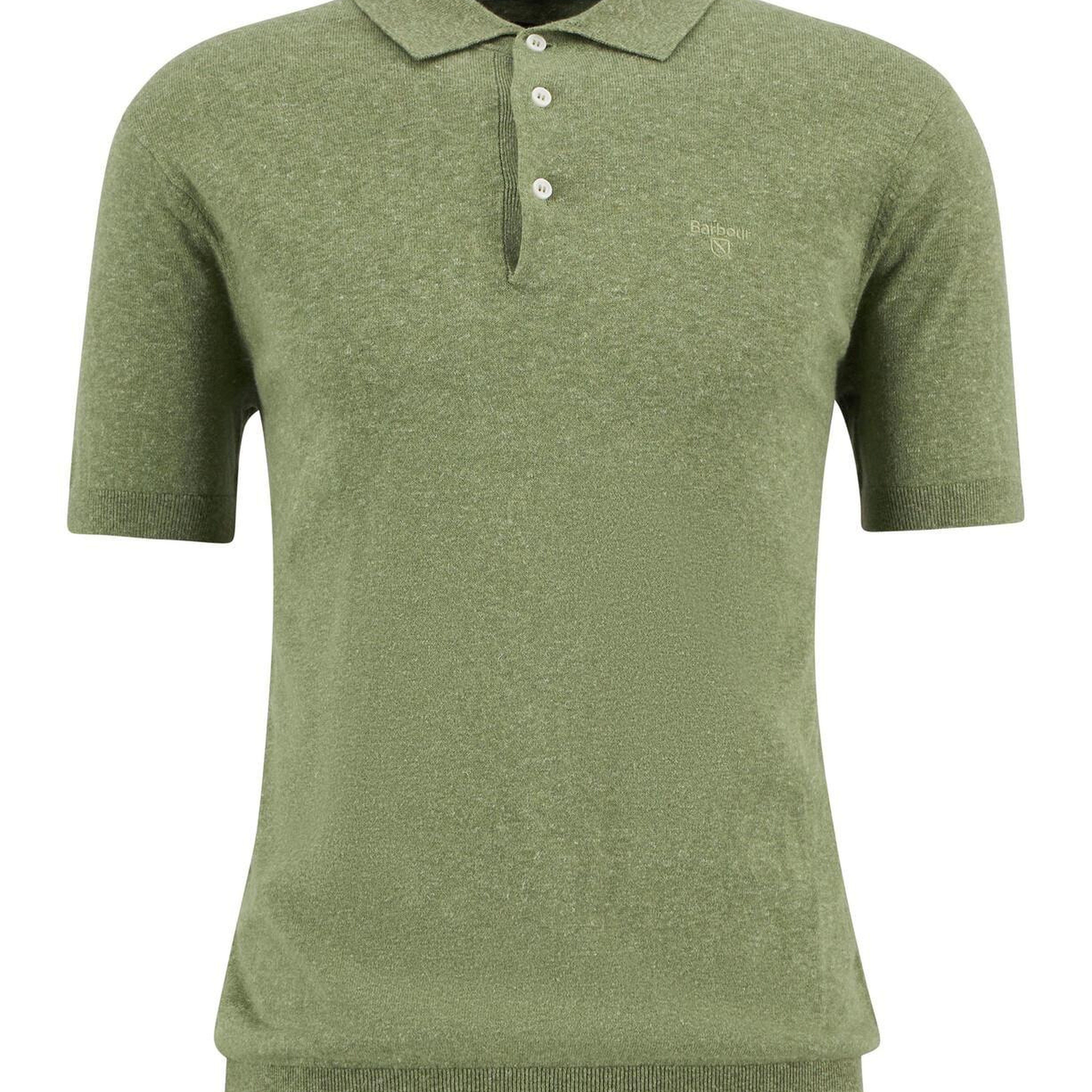 Barbour Muston Linen Blend Knitted Polo Yaka