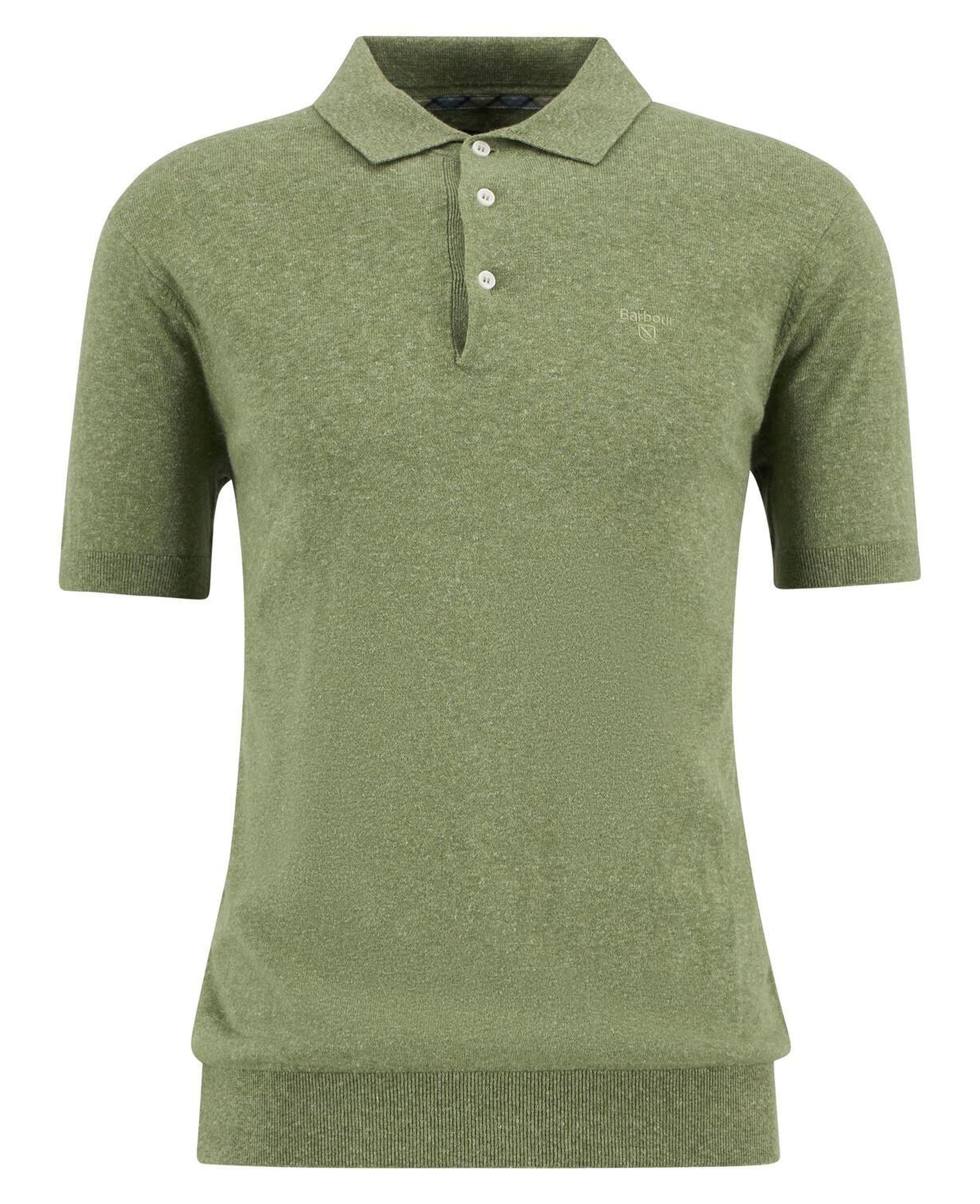 Barbour Muston Linen Blend Knitted Polo Yaka