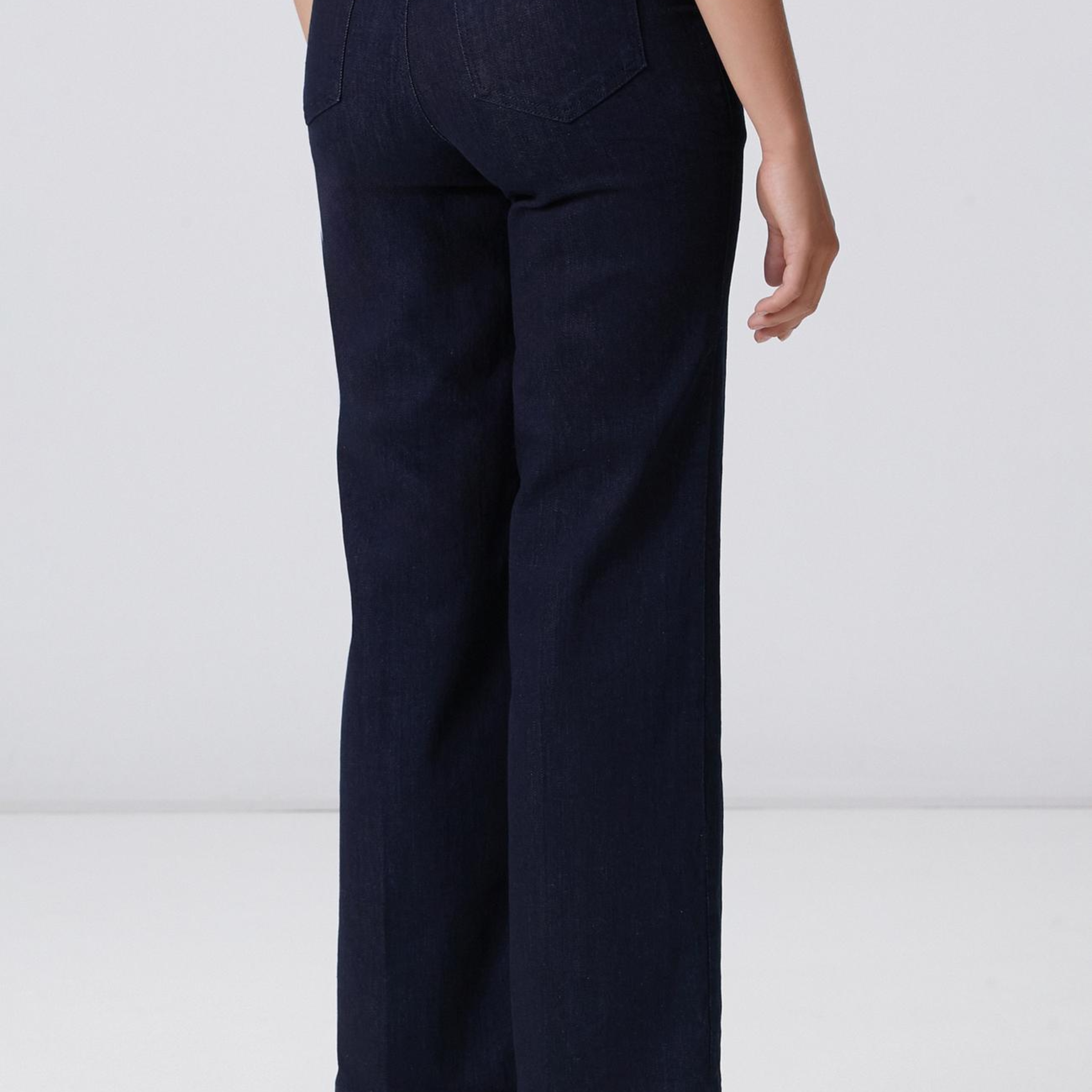 Network Kadın Lacivert Wide Straight Tencel Denim Pantolon