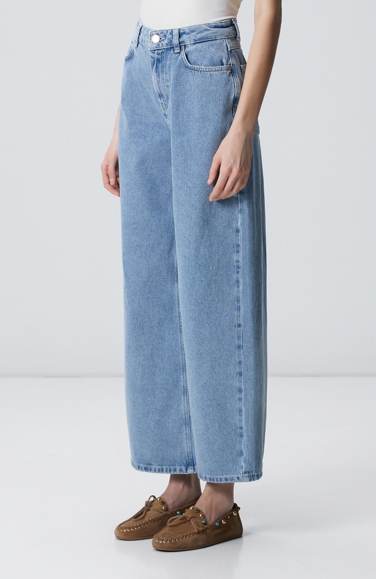 Network Kadın Açık Indigo Mavi Denim Pantolon