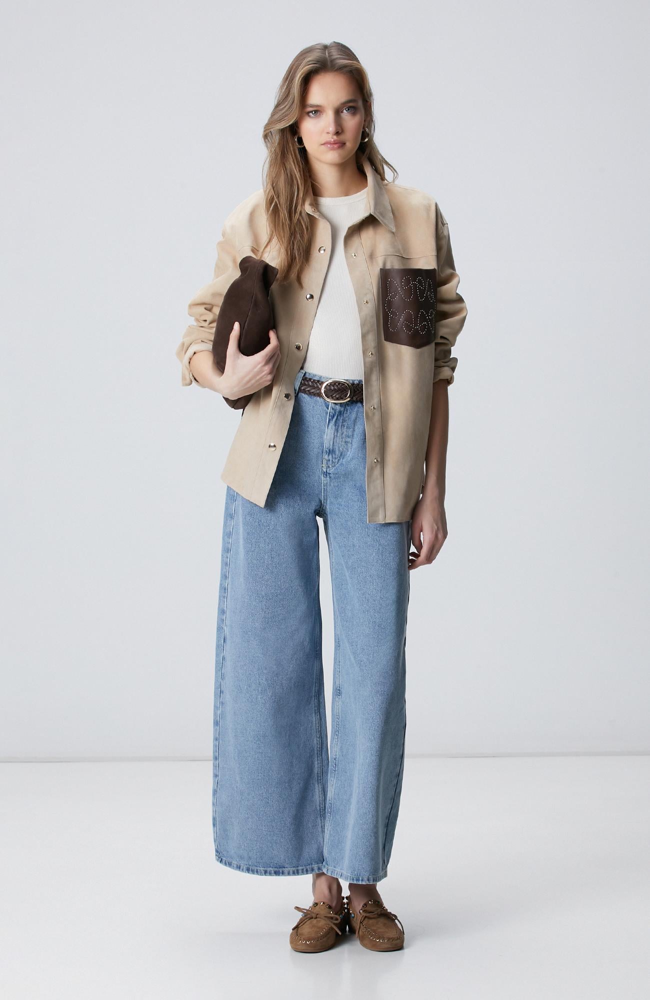 Network Kadın Açık Indigo Mavi Denim Pantolon