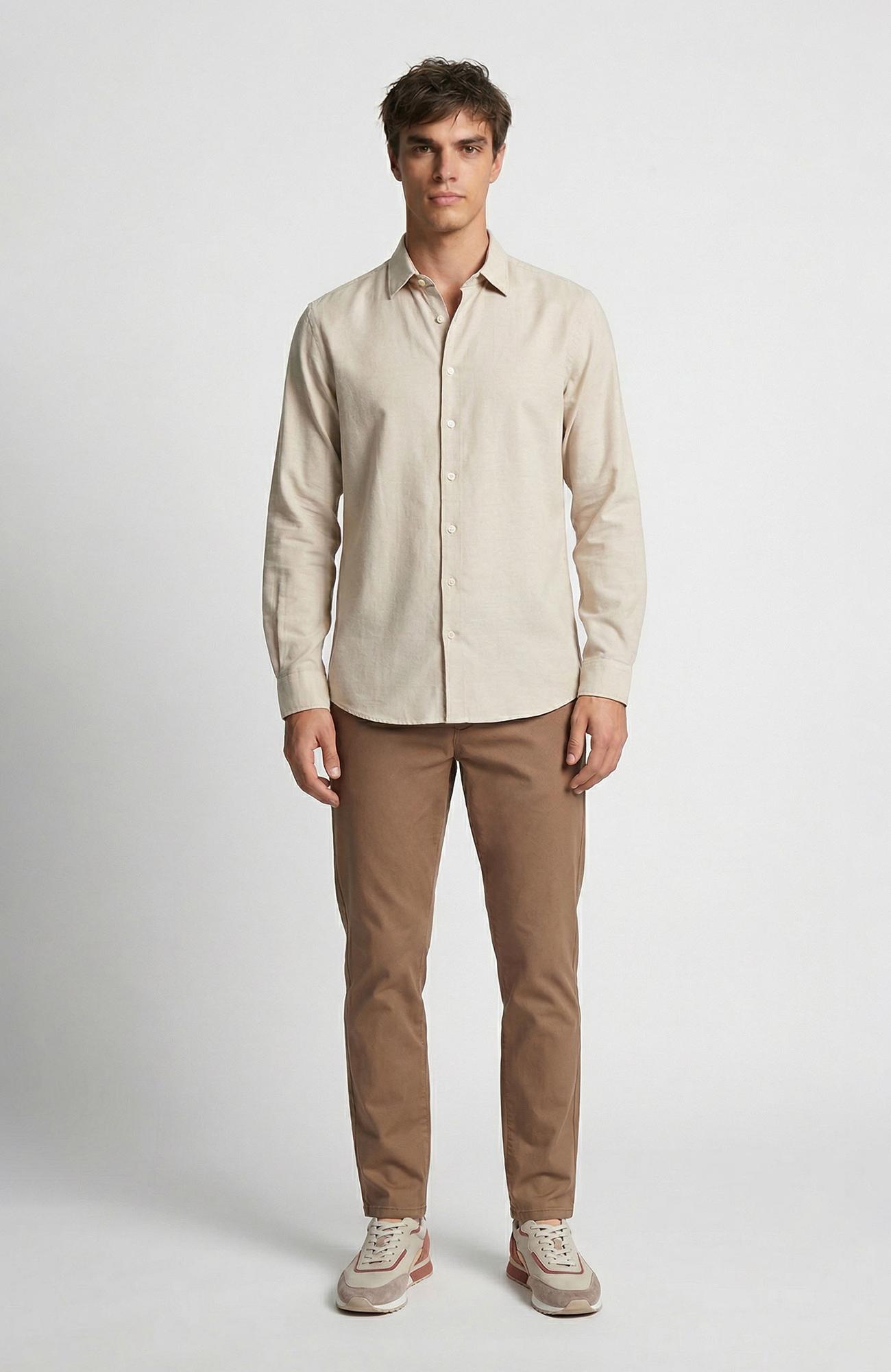 Network Erkek Vizon Slim Fit Diyagonal Chino Pantolon