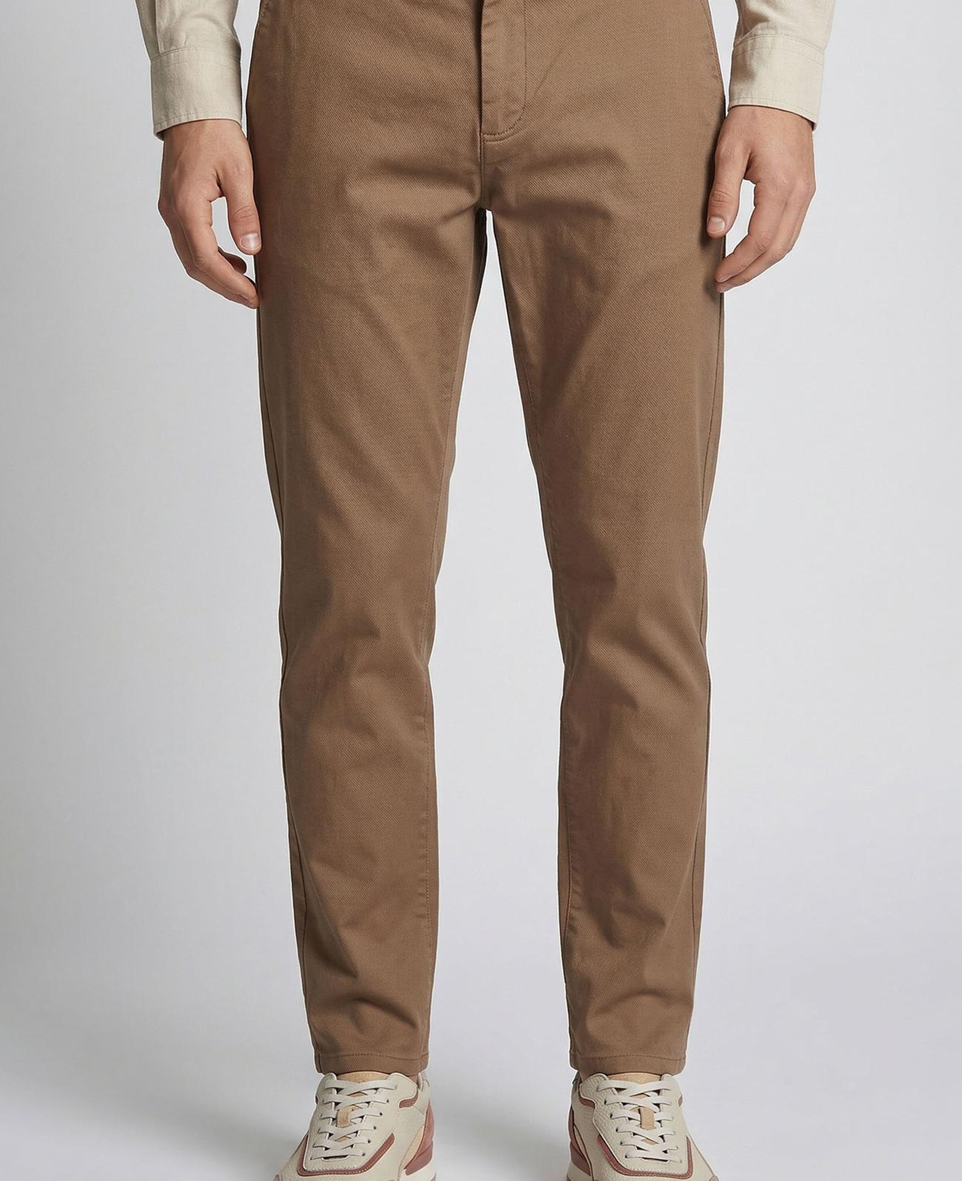 Network Erkek Vizon Slim Fit Diyagonal Chino Pantolon