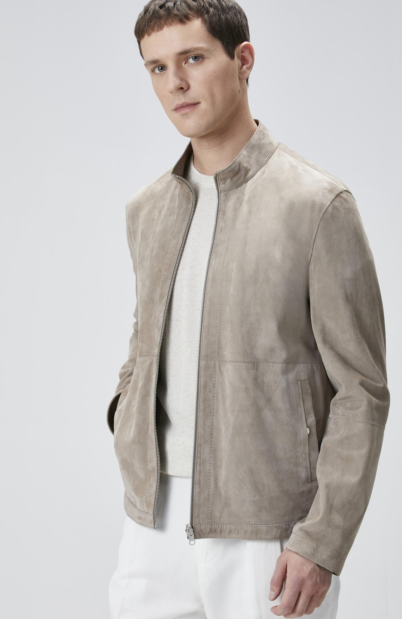 Network Erkek Bej Çift Taraflı Süet Mont