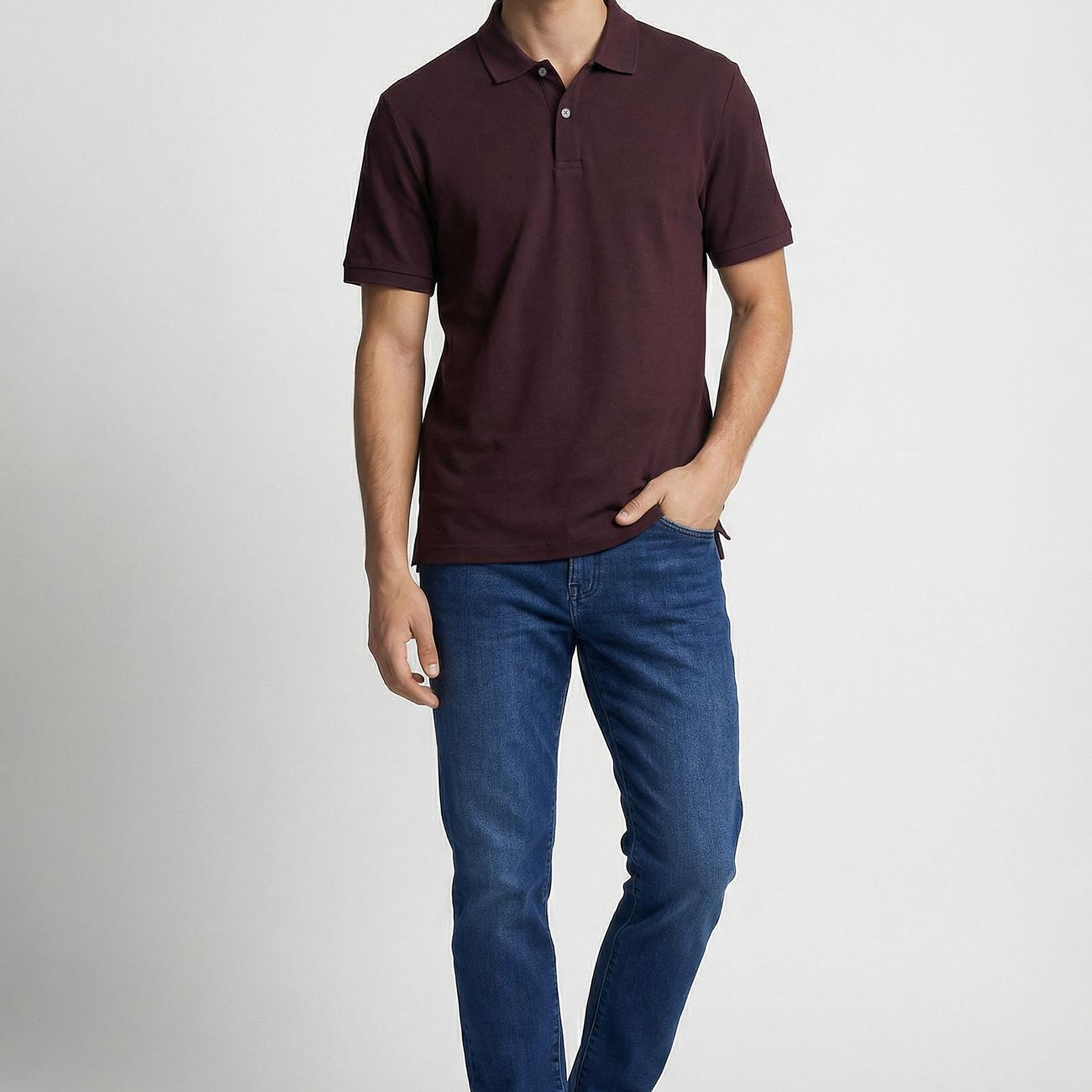 Network Erkek Bordo Polo Yaka Pike T-Shirt