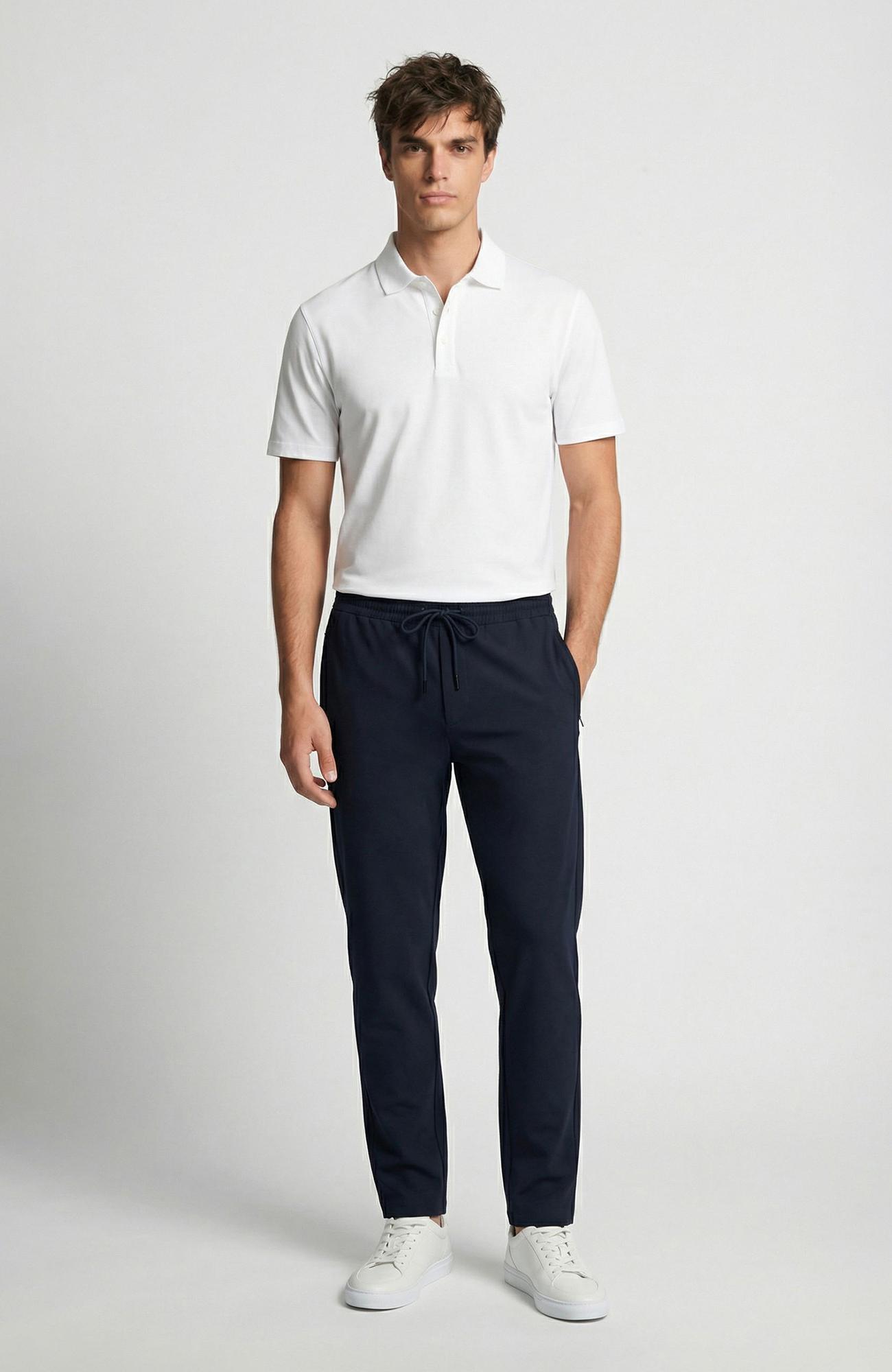Network Erkek Non-Iron Polo Yaka Beyaz T-shirt