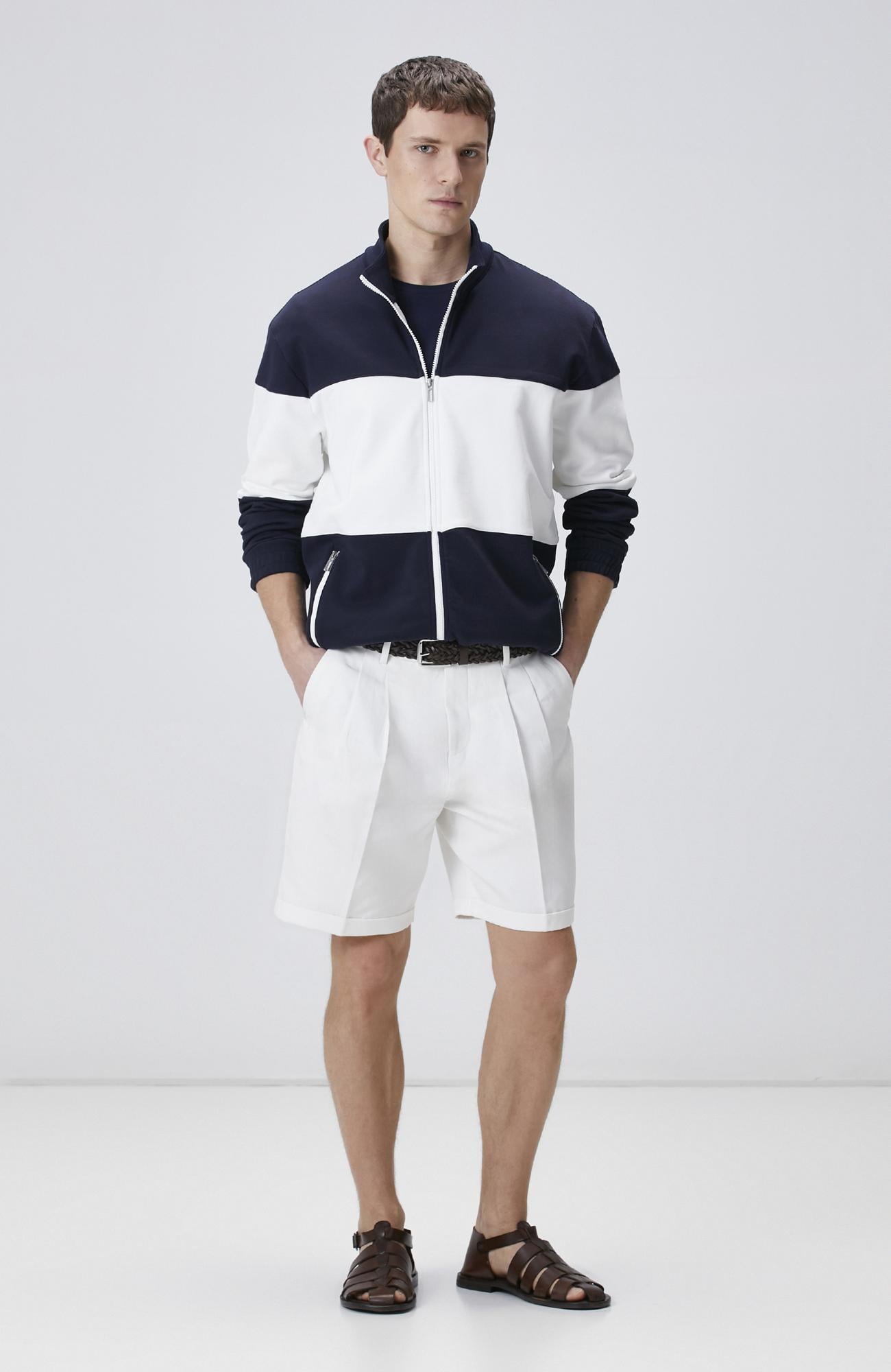 Network Erkek Lacivert Bloklu Sweatshirt