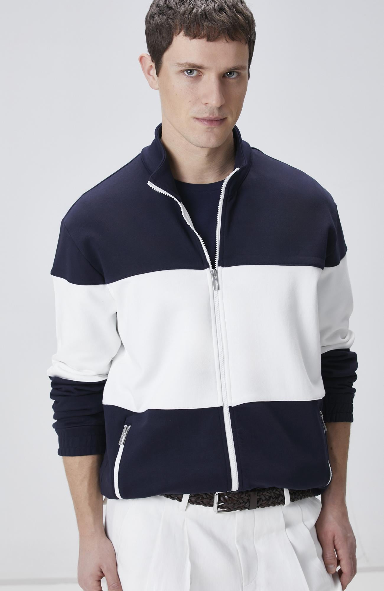Network Erkek Lacivert Bloklu Sweatshirt